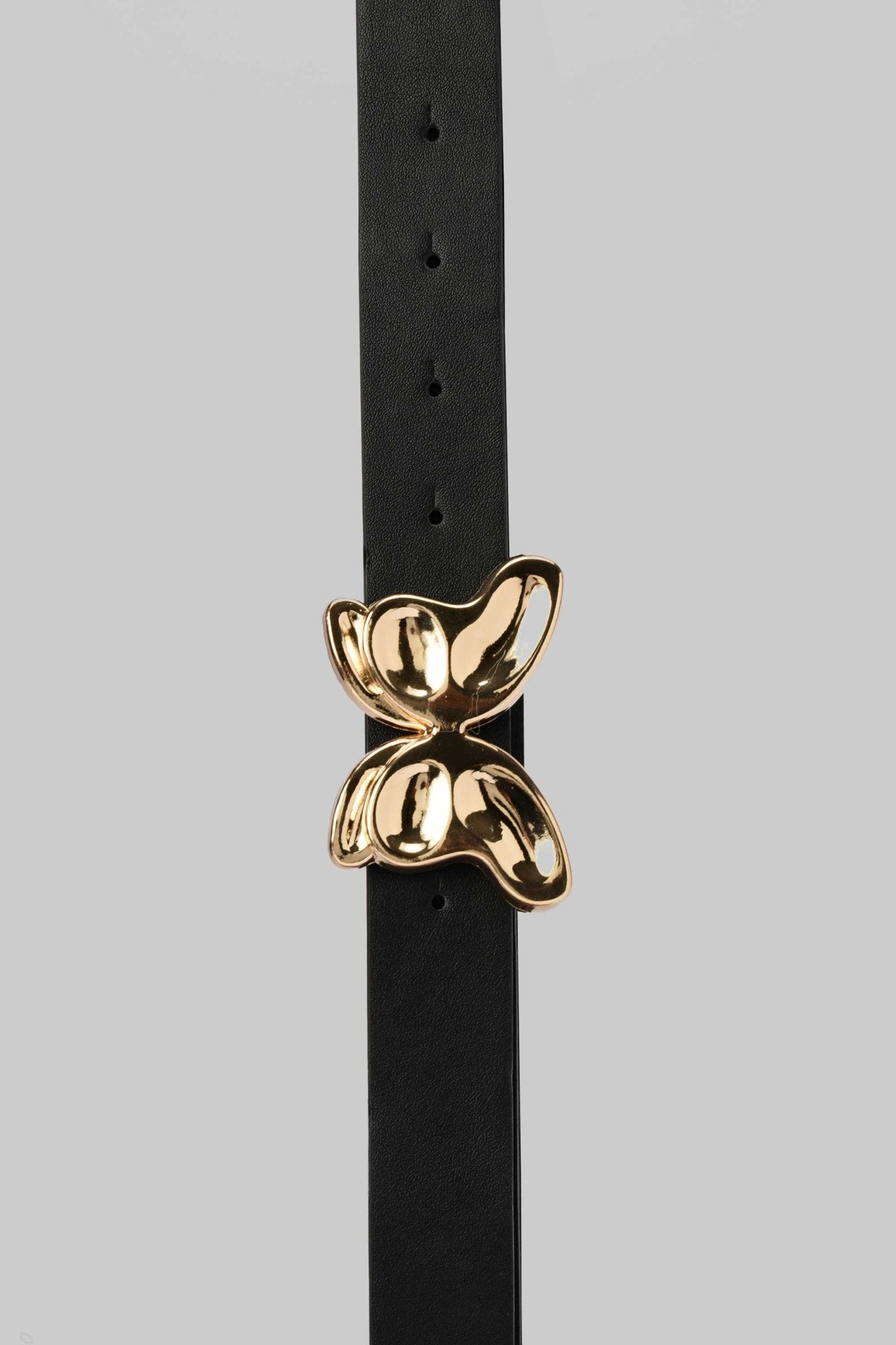 Belt | Black with Gold Butterfly Buckle Belt CZBELT - Cizaro Jeans
