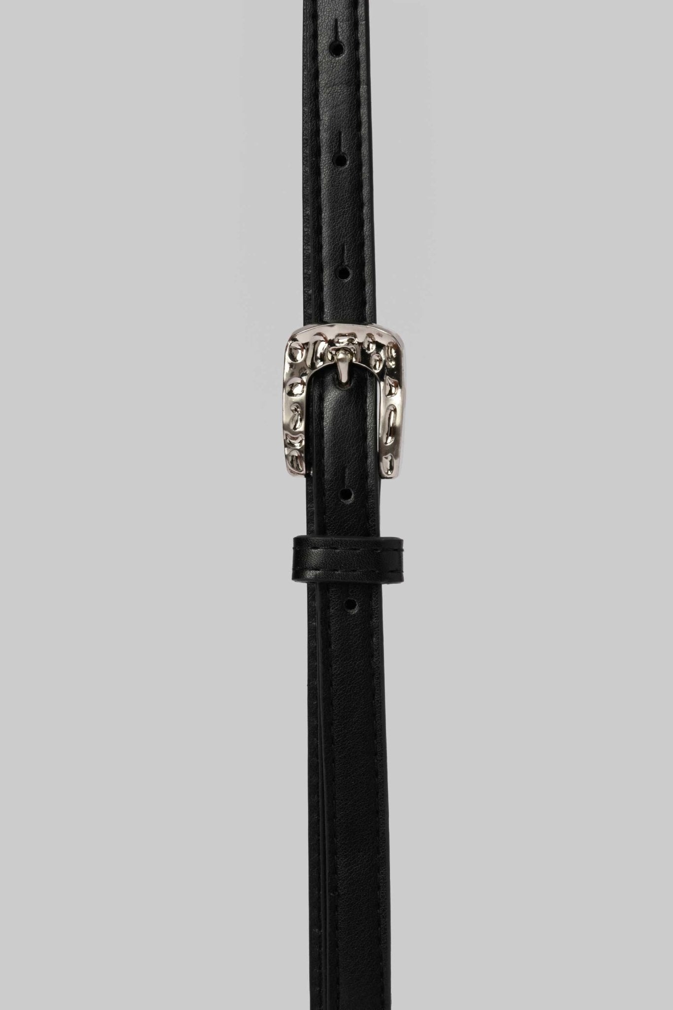 Belt | Black with Silver Western Buckle Belt CZBELT - Cizaro Jeans