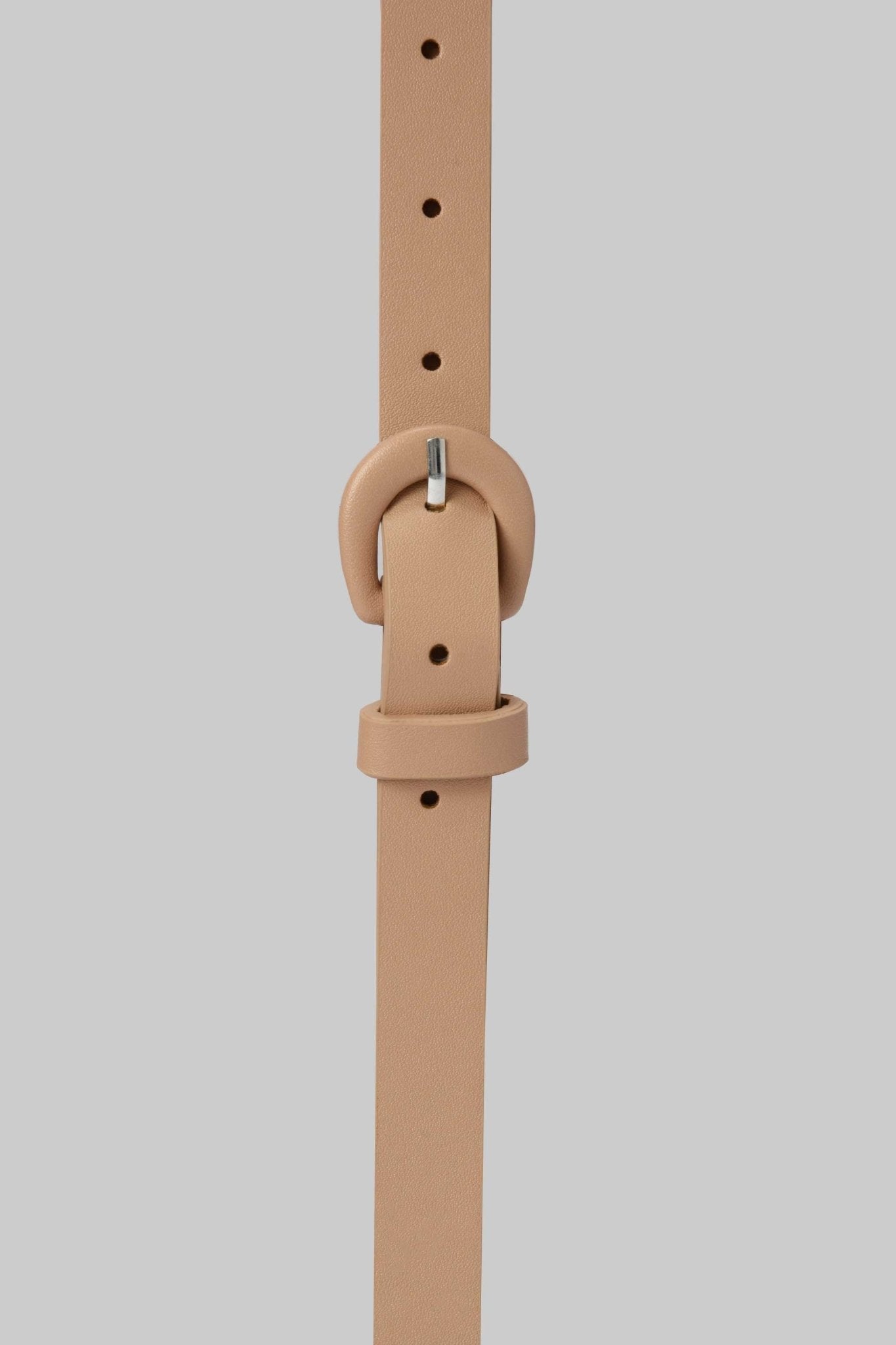 Belt | Nude Thick Minimal Round-Buckle Belt Belt CZBELT - Cizaro Jeans