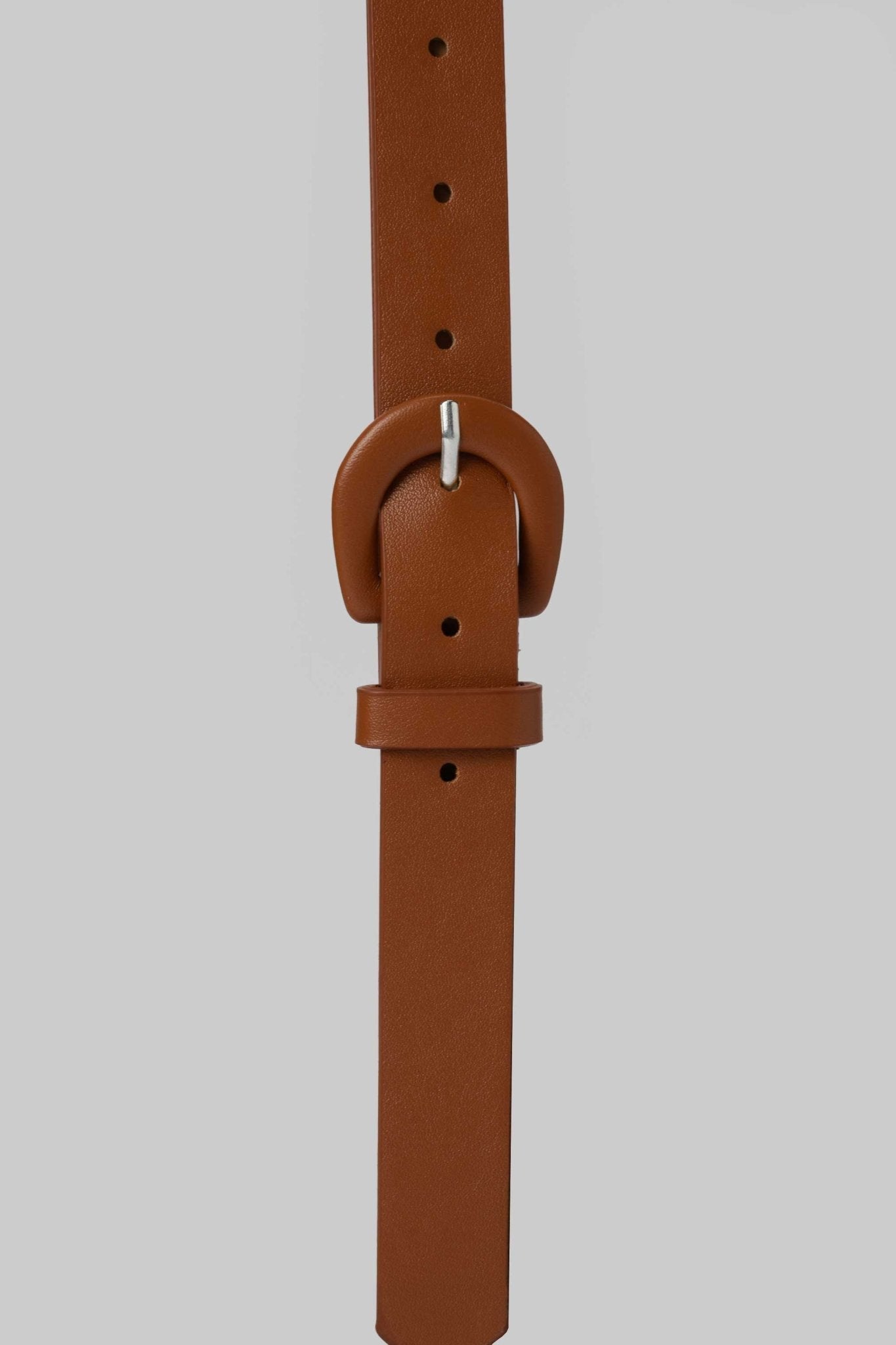 Belt | Tan Thick Minimal Round-Buckle Belt Belt CZBELT - Cizaro Jeans