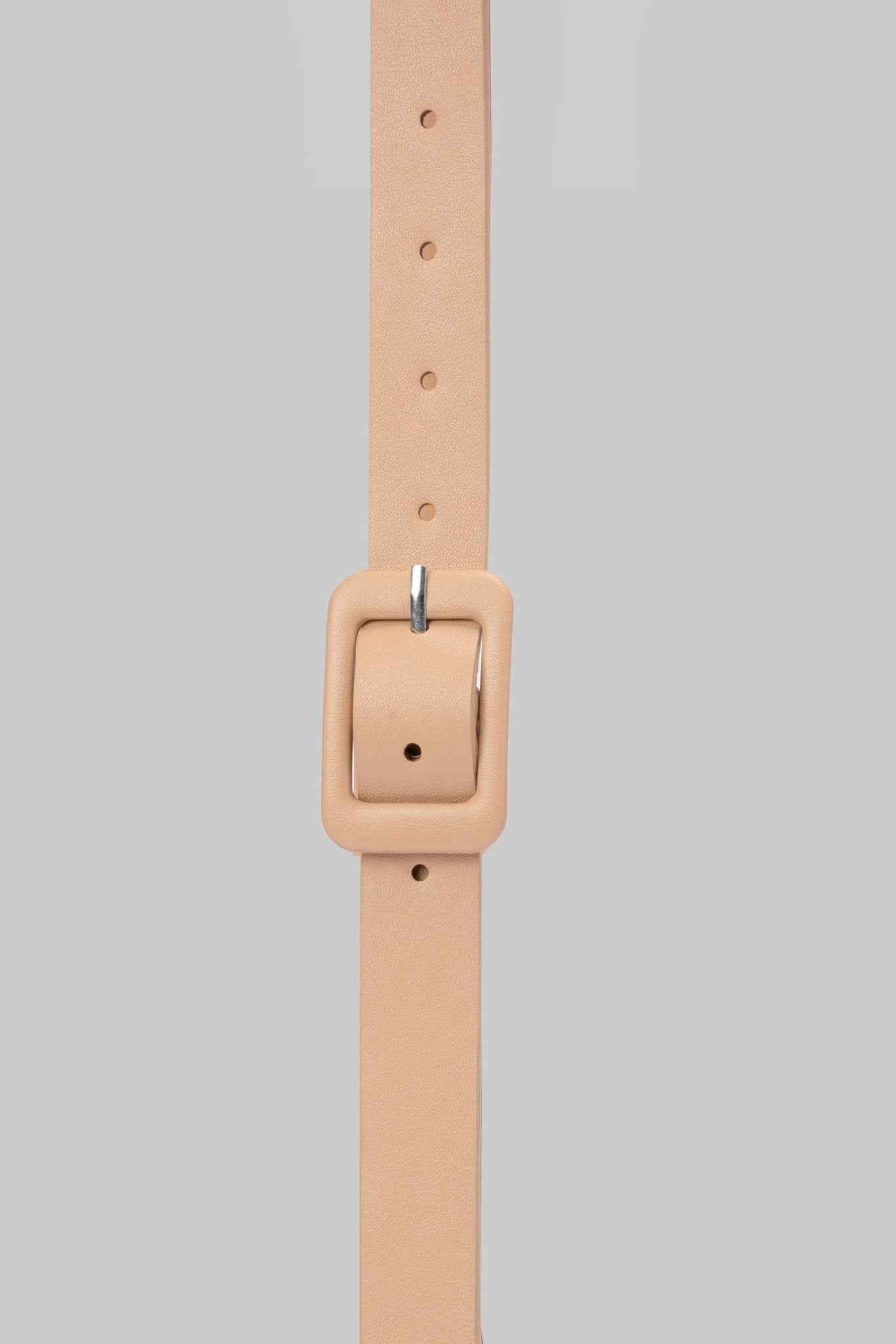 Belt | Beige Faux Leather with Covered Square Buckle Belt CZBELT - Cizaro Jeans