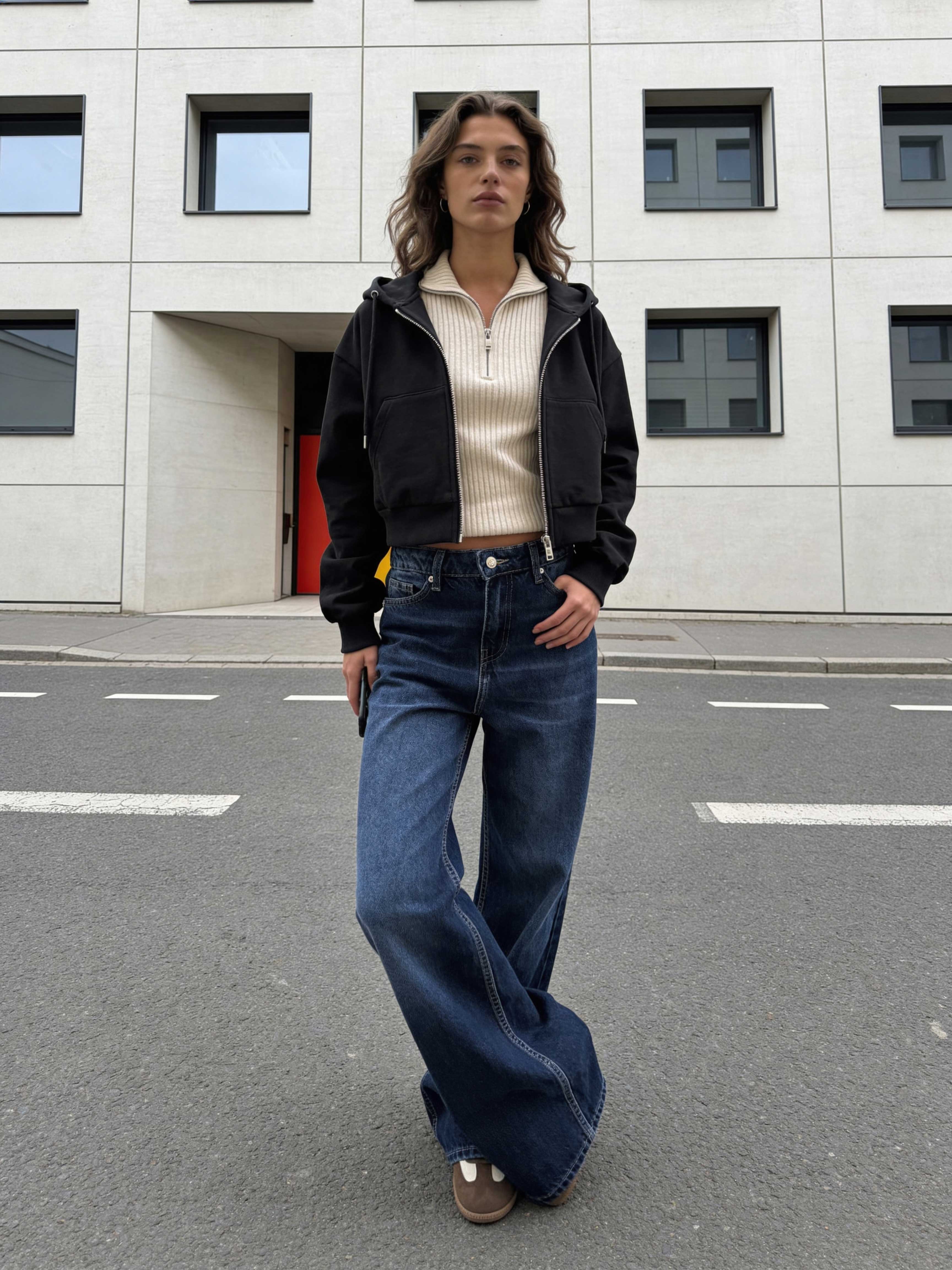 Baggy High-Waist Flex Waist Deep Ocean Blue Jeans Baggy CIZARO - Cizaro Jeans