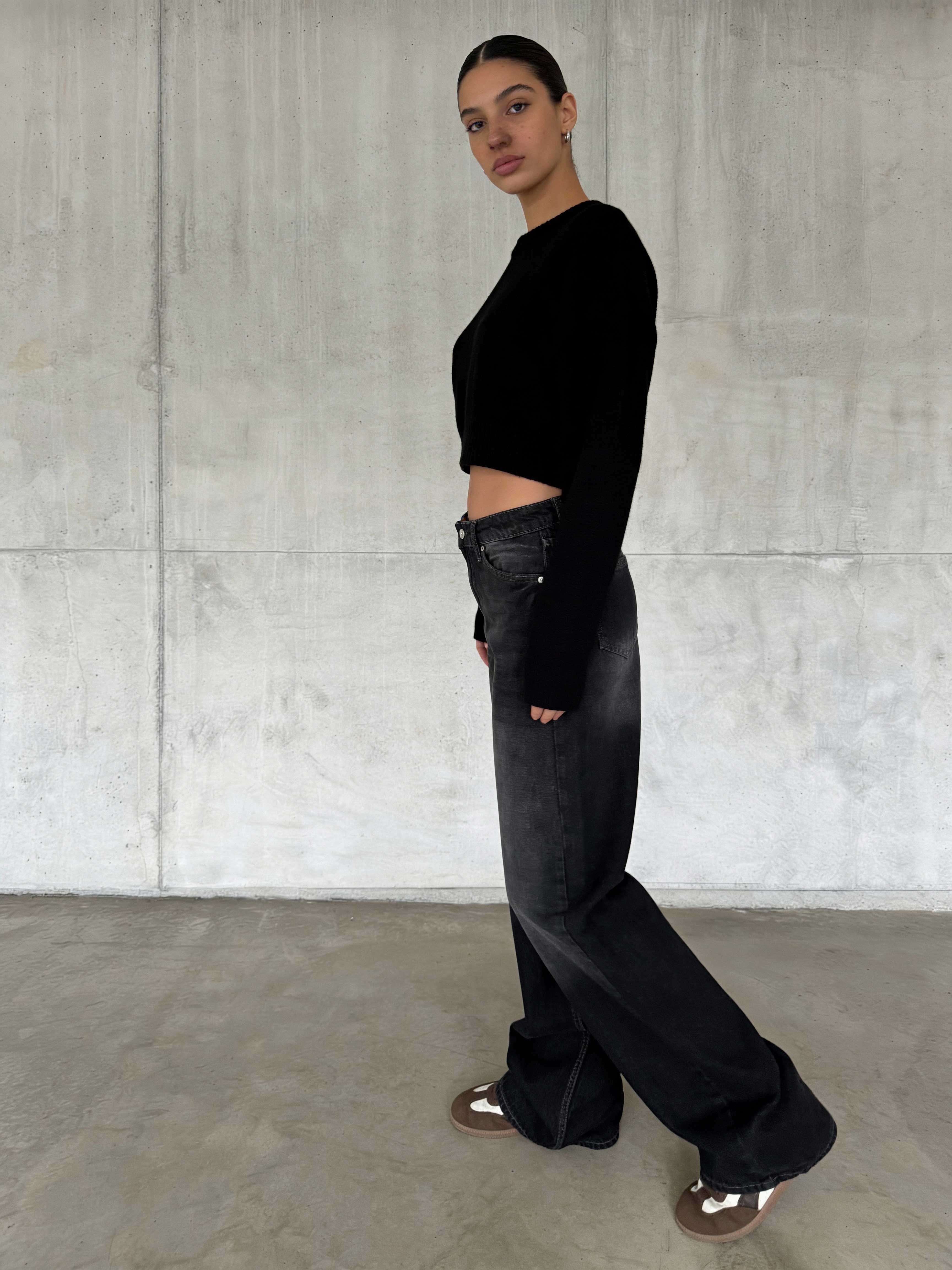 Skater – High-Waist Deep Vintage Green Jeans