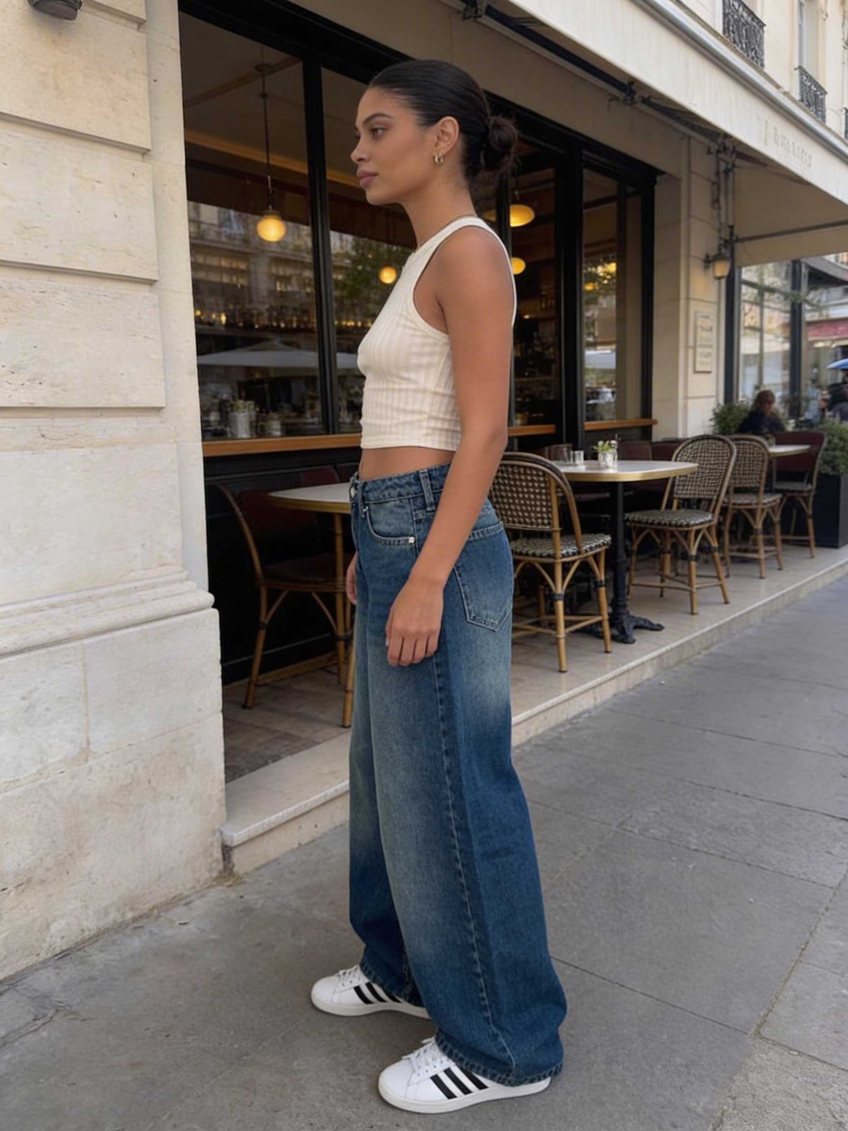 Loose Baggy – Mid-Rise Vintage Blue Jeans baggy CIZARO - Cizaro Jeans