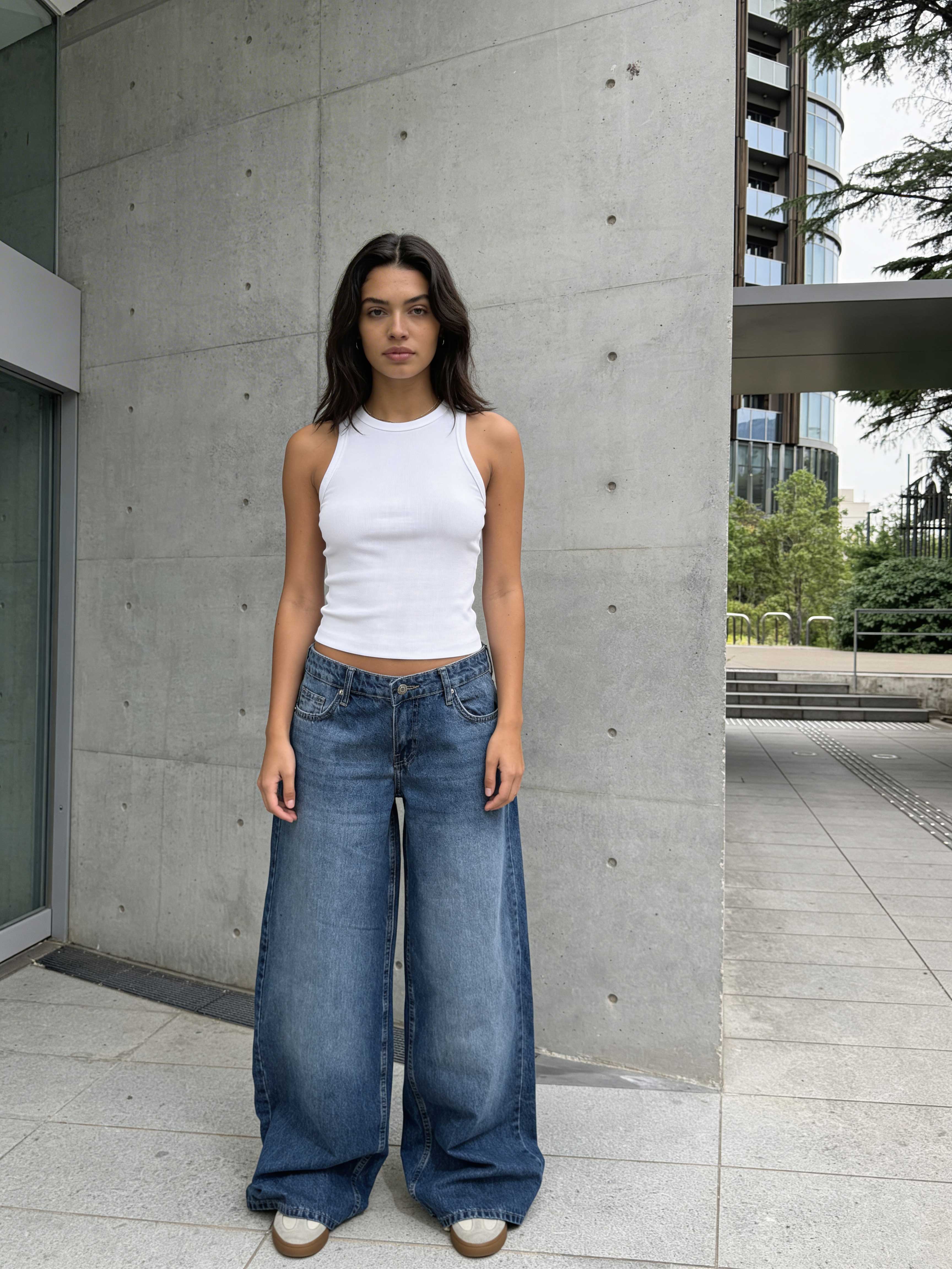 Super Baggy - Mid Waist Rich Denim Blue Jeans Baggy CIZARO - Cizaro Jeans