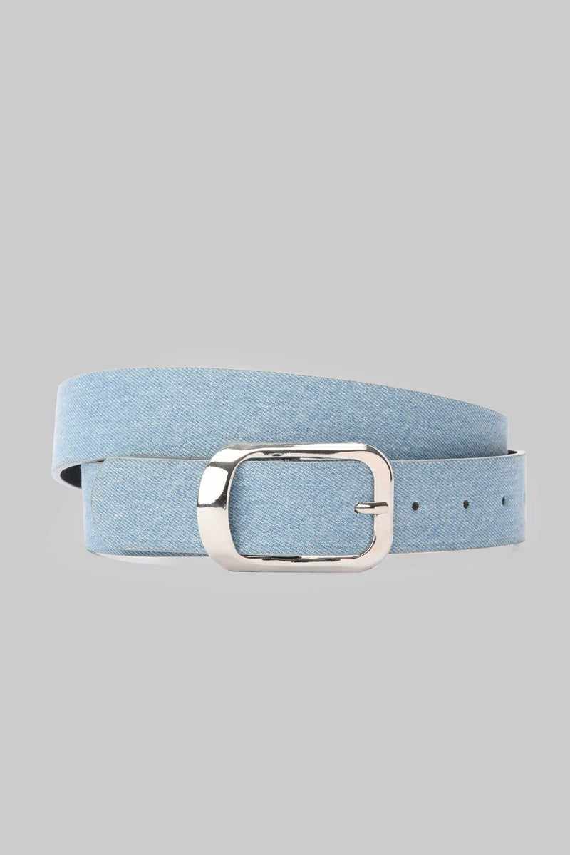 Denim-Effect Belt – Light Blue Belt CZBELT - Cizaro Jeans