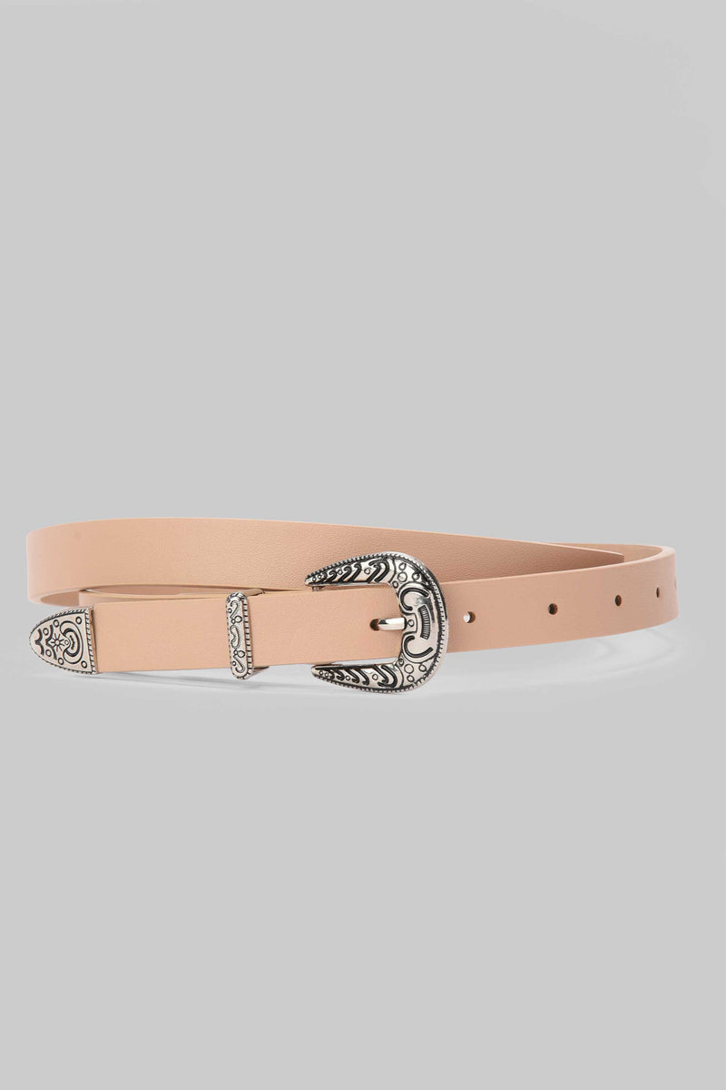 Black Vintage Western Buckle Belt belt CZBELT - Cizaro Jeans