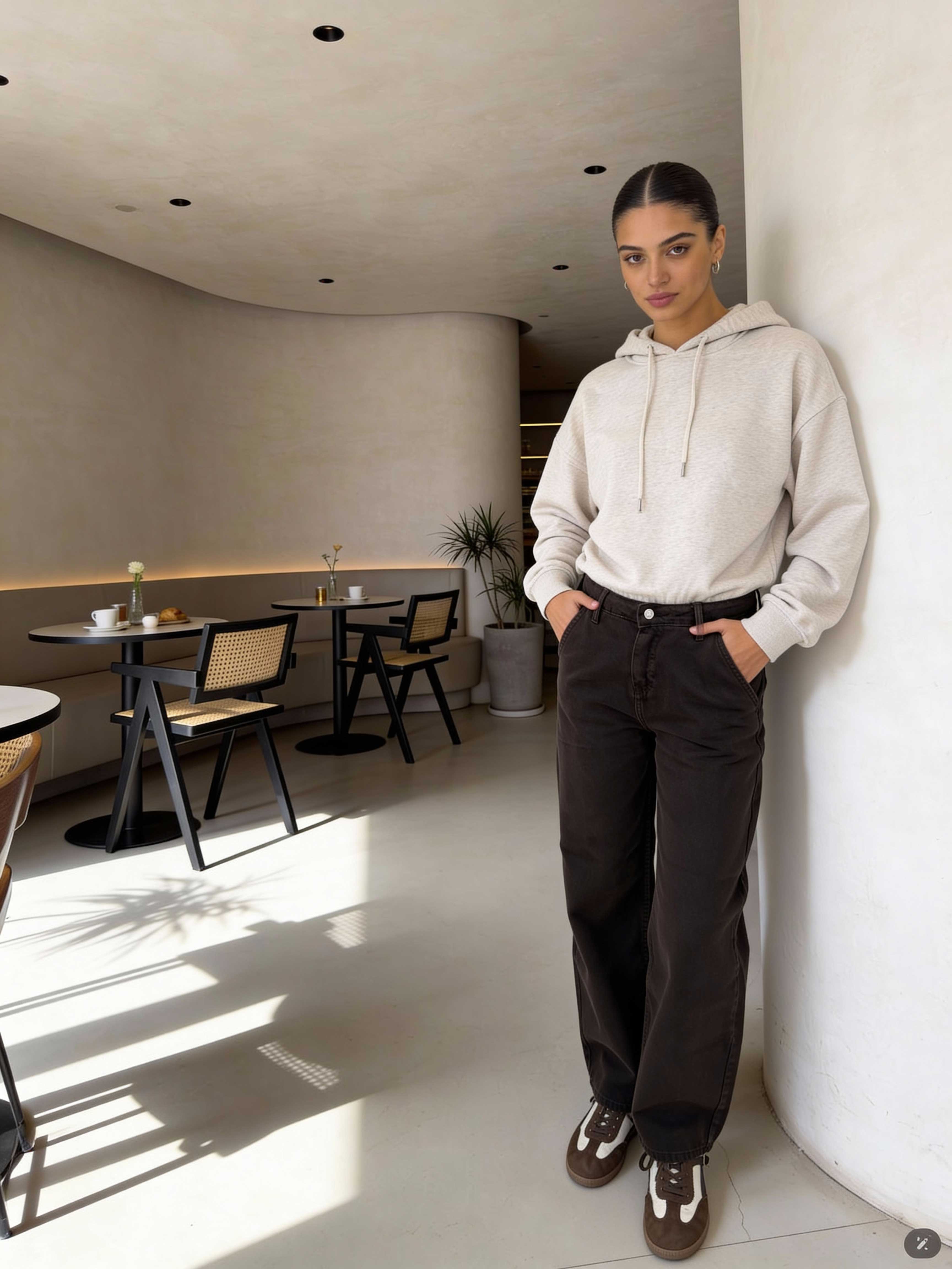 Skater – High-Waist Dark Chocolate Jeans skater CIZARO - Cizaro Jeans