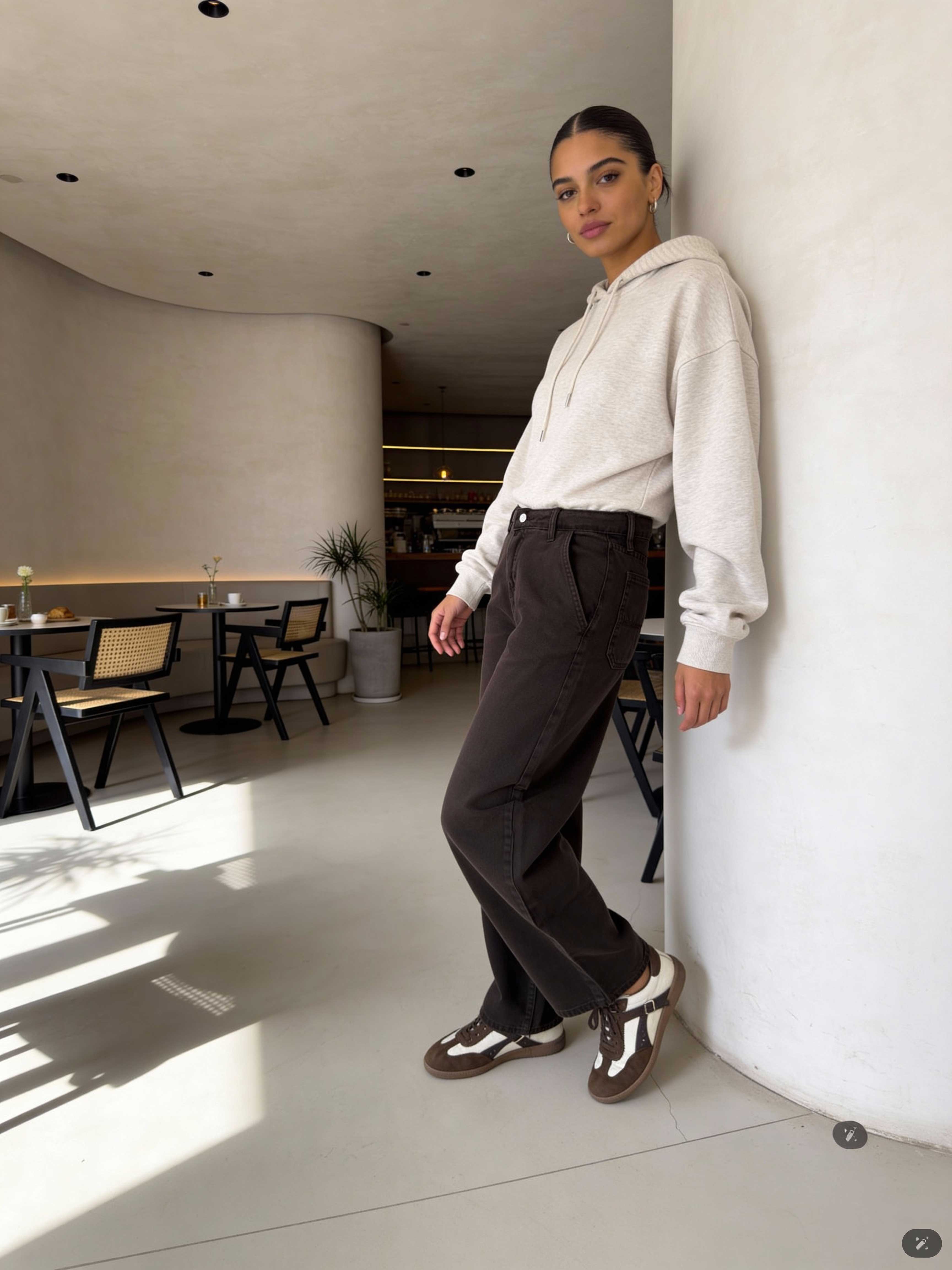 Skater – High-Waist Dark Chocolate Jeans skater CIZARO - Cizaro Jeans