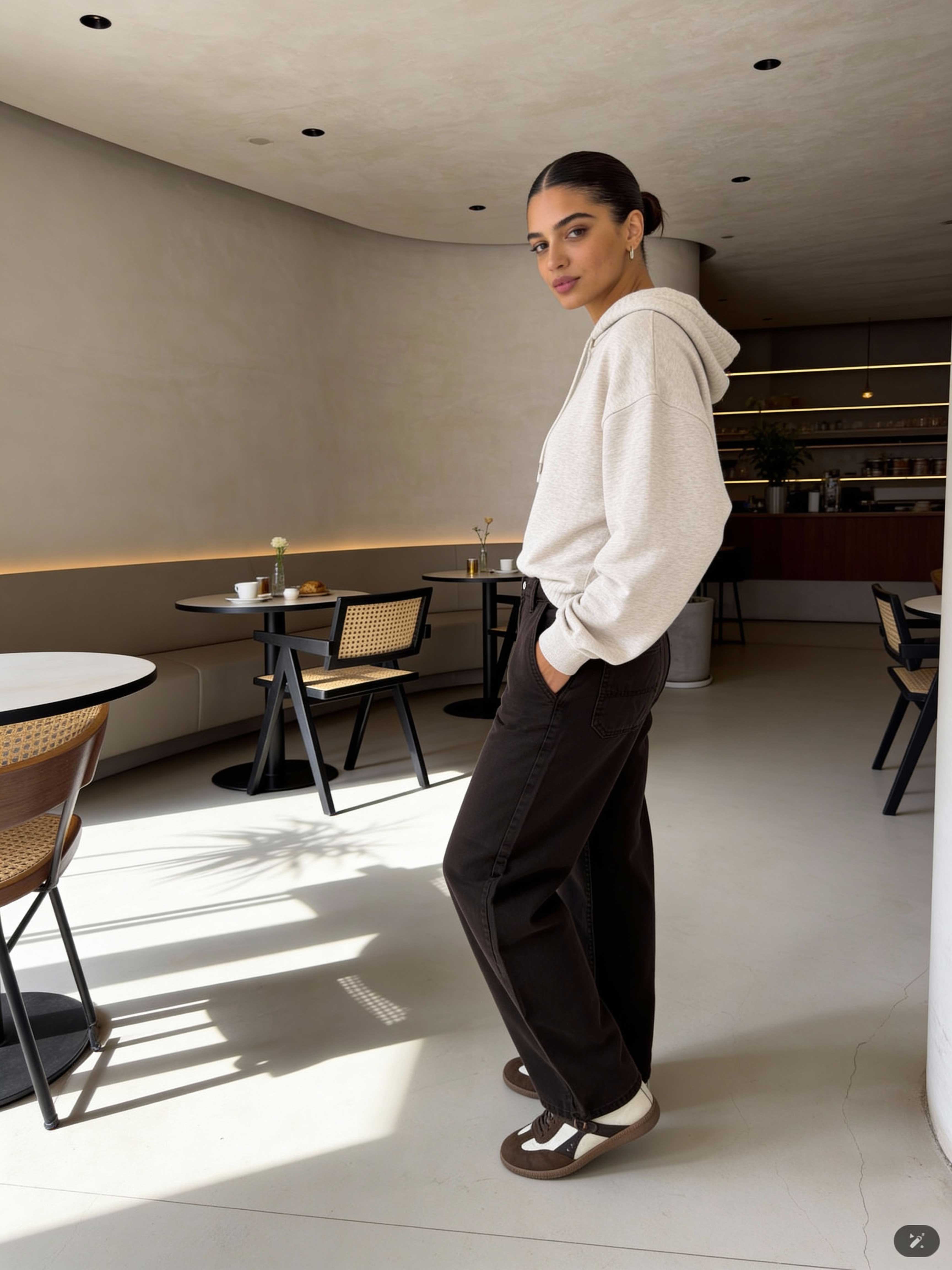 Skater – High-Waist Dark Chocolate Jeans skater CIZARO - Cizaro Jeans