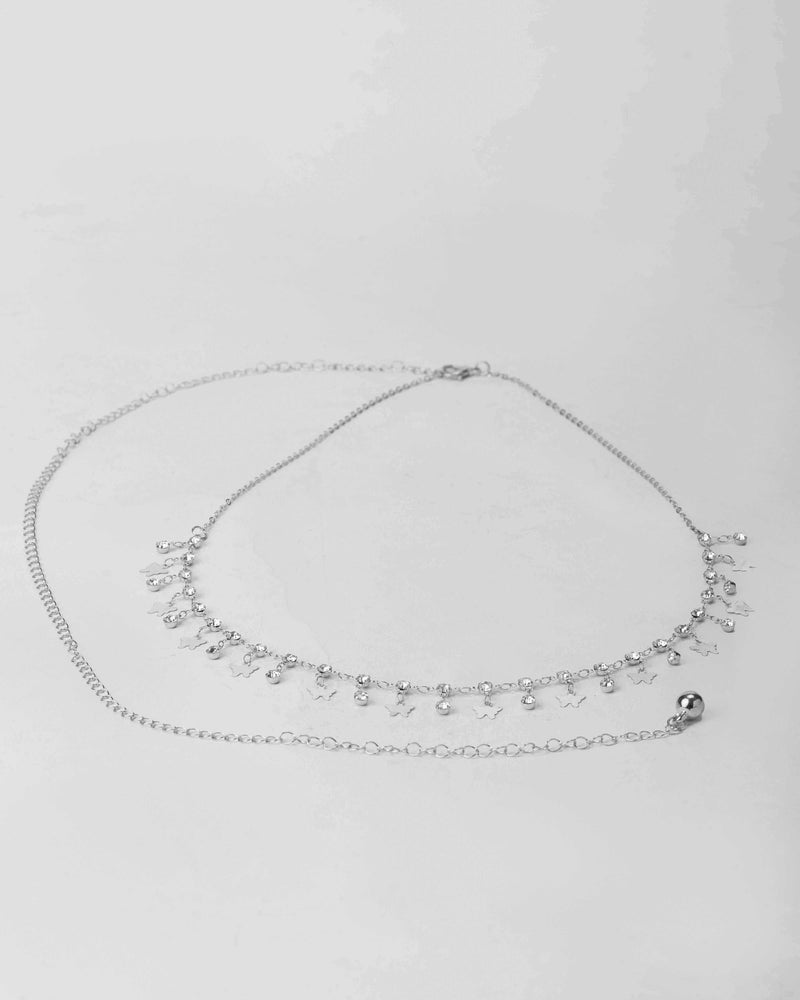 Silver Charm Chain Belt Belt CZBELT - Cizaro Jeans