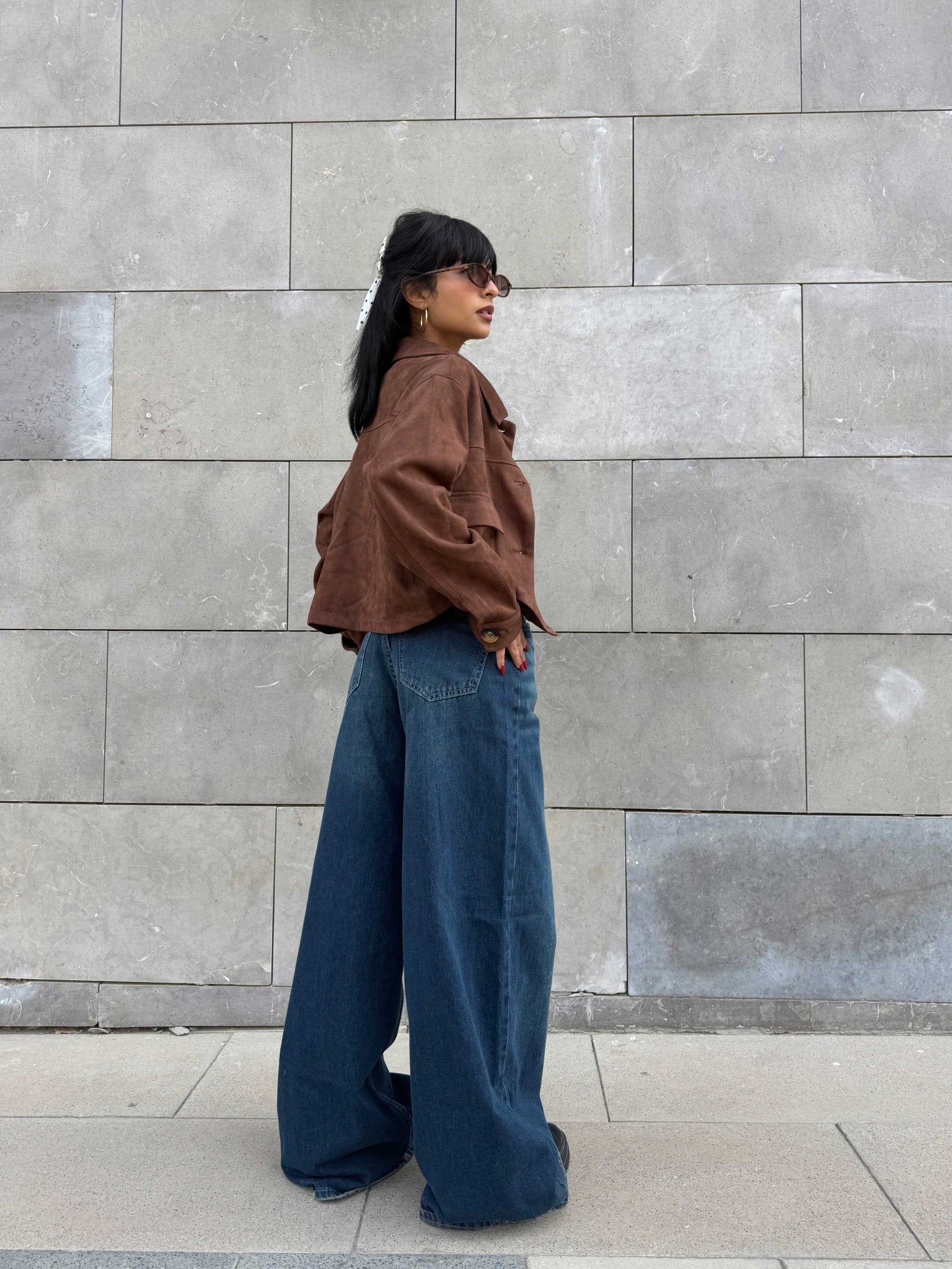 Loose Baggy – Mid Rise Deep Vintage Green Jeans Baggy CIZARO - Cizaro Jeans