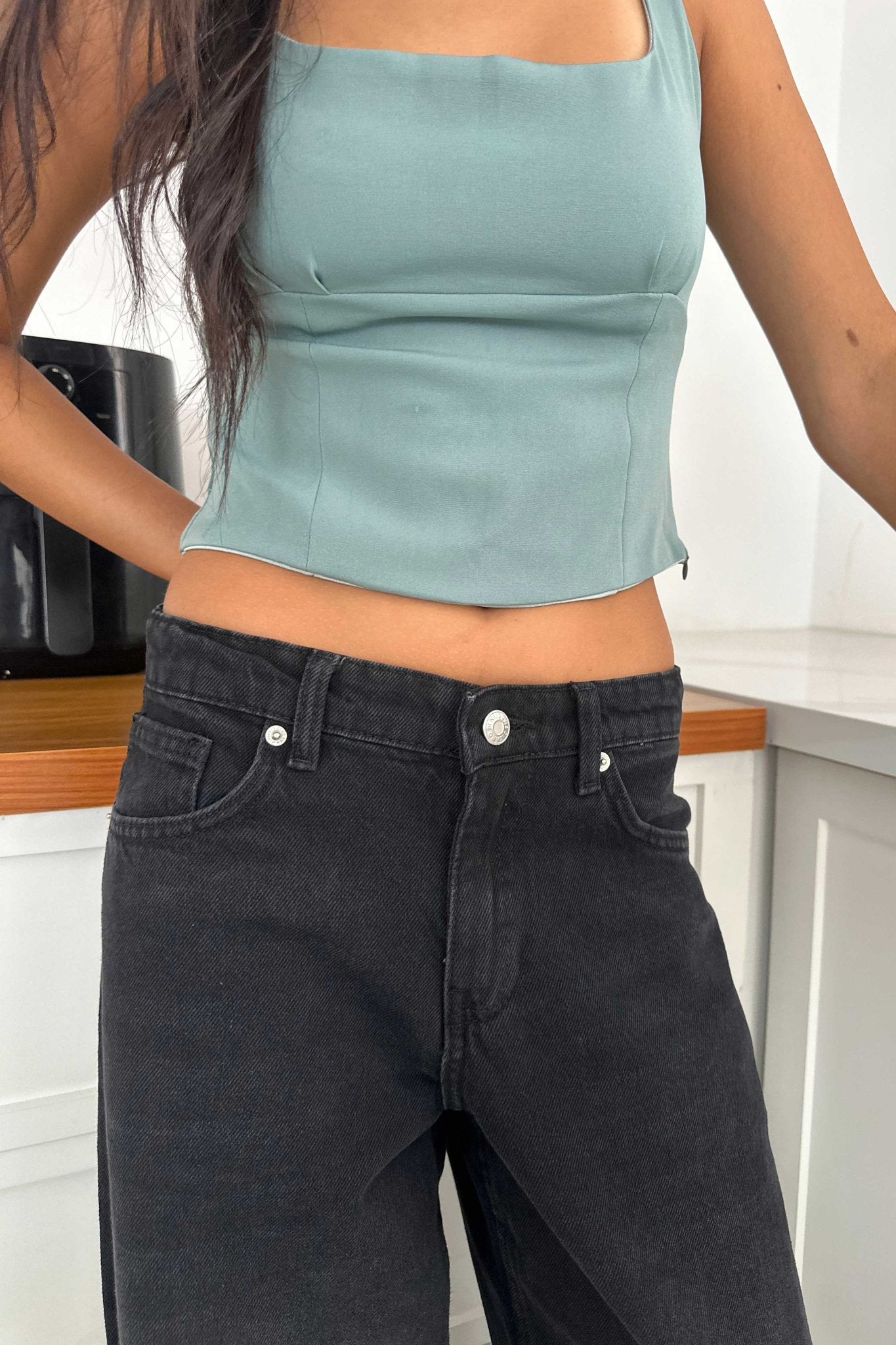 Baggy – Low Waist Washed Black Jeans Baggy CIZARO - Cizaro Jeans