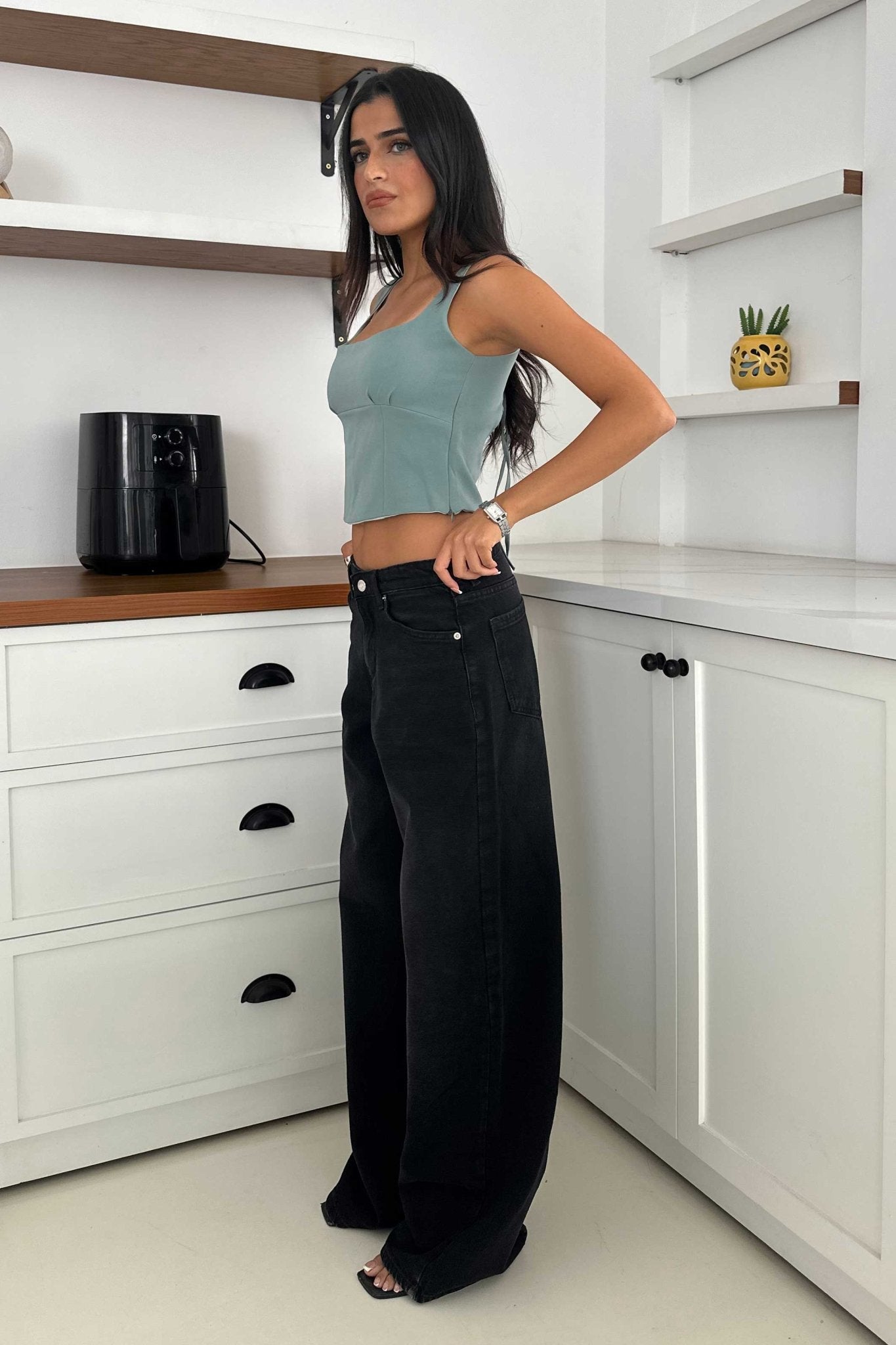 Baggy – Low Waist Washed Black Jeans Baggy CIZARO - Cizaro Jeans