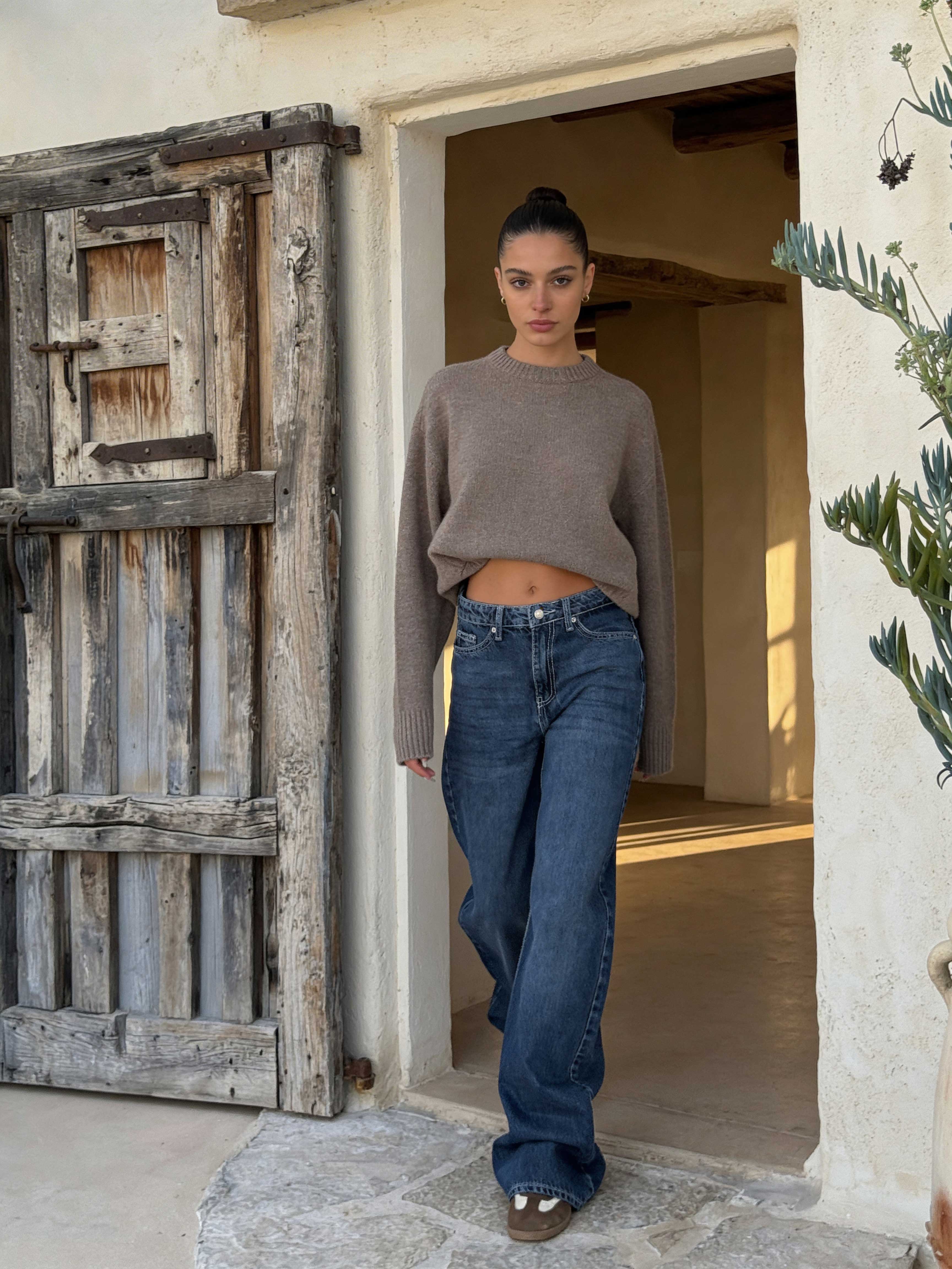 Baggy – High-Waist Ocean Blue Jeans Baggy CIZARO - Cizaro Jeans