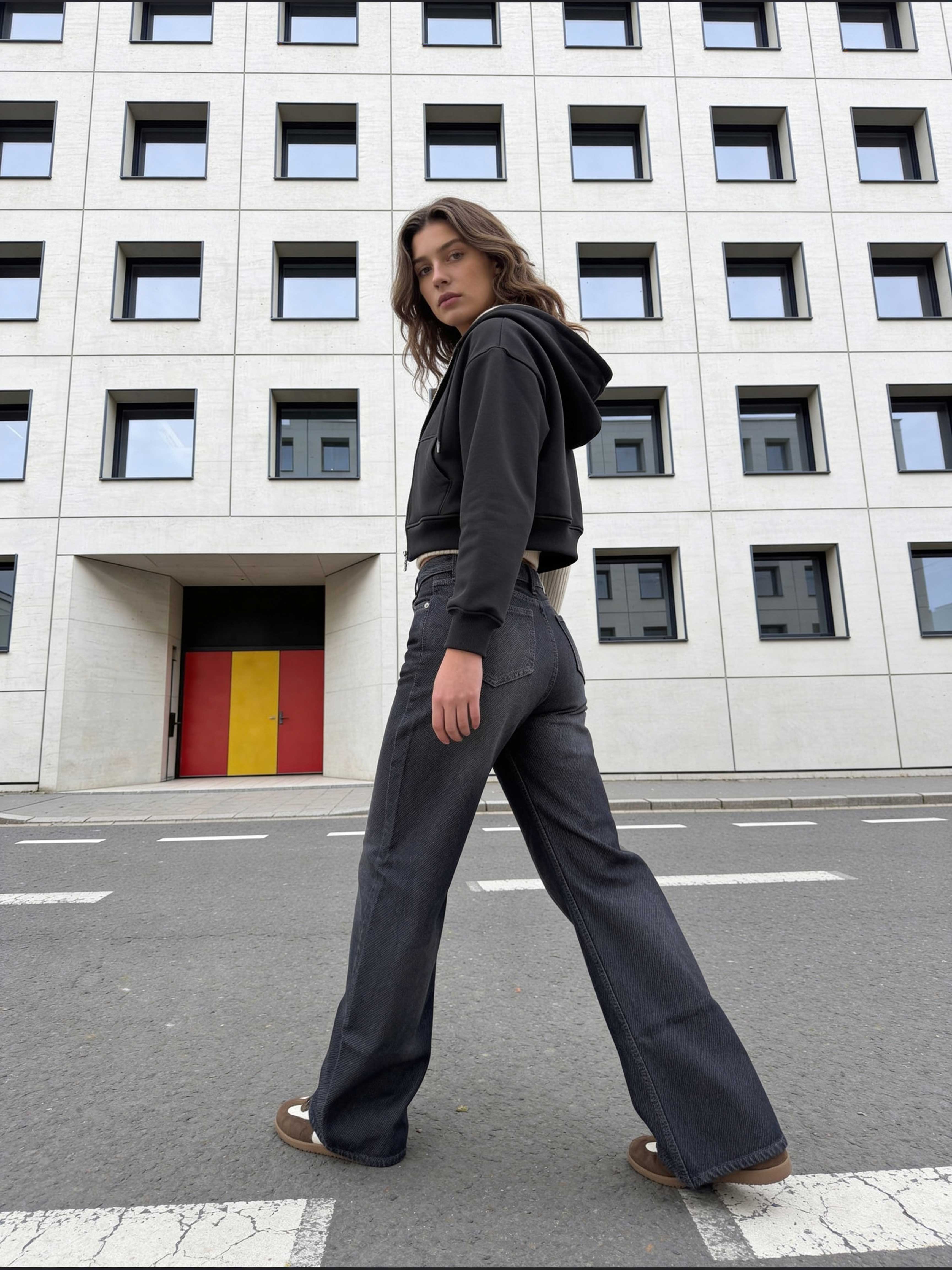 Baggy – High-Waist Washed Black Jeans Baggy CIZARO - Cizaro Jeans