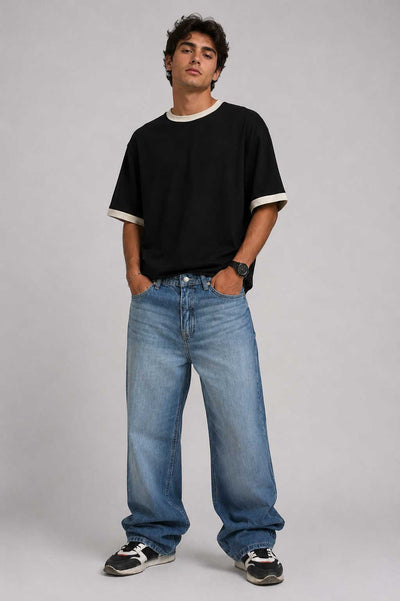 Baggy Marine Blue Jeans Baggy CIZARO - Cizaro Jeans