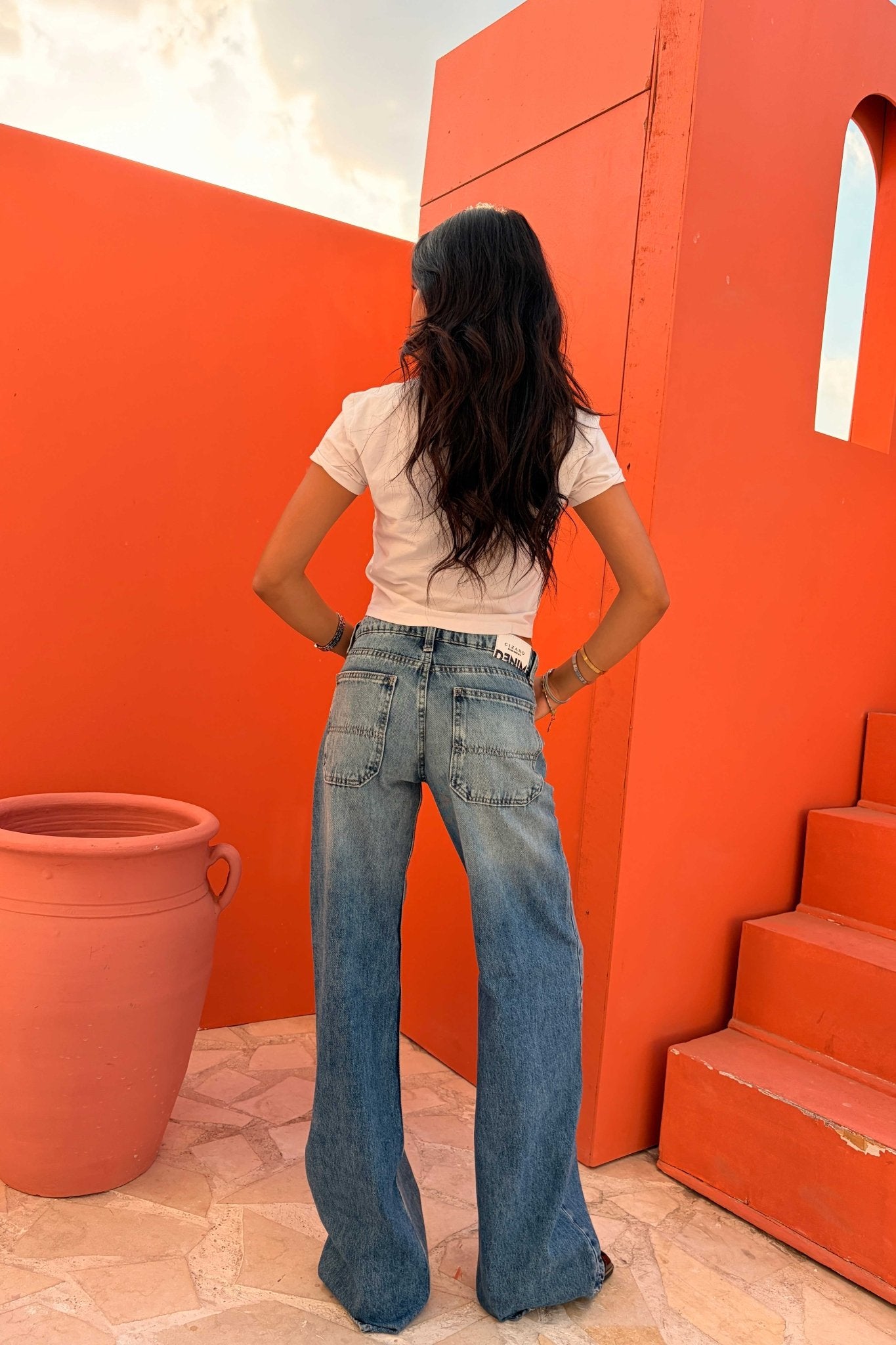 Baggy – Low Waist Mid Vintage Blue Jeans Baggy CIZARO - Cizaro Jeans