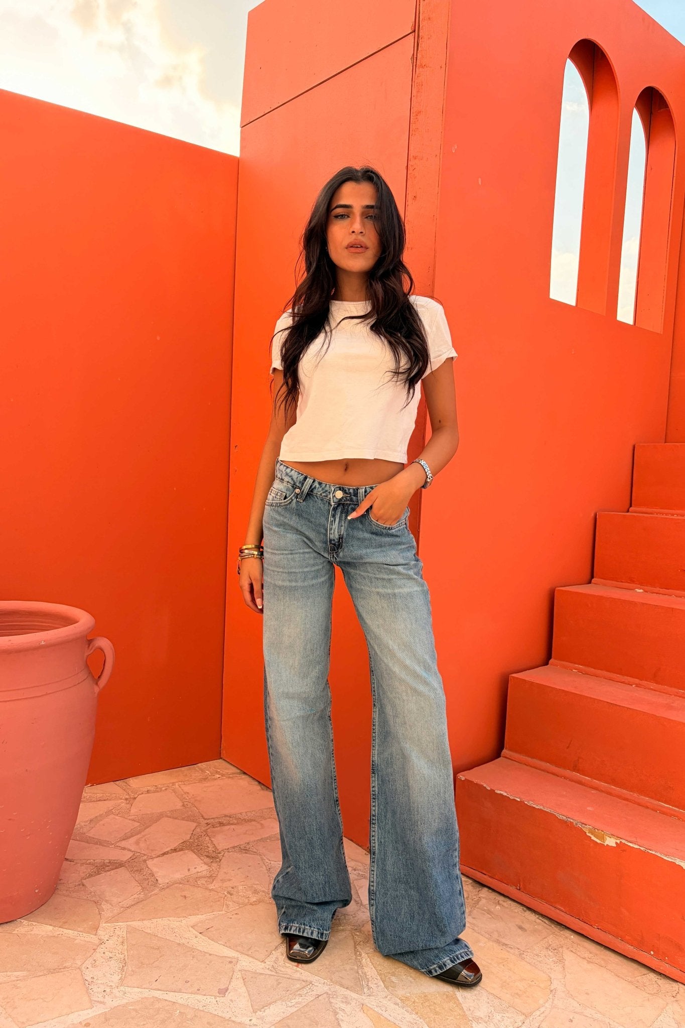 Baggy – Low Waist Mid Vintage Blue Jeans Baggy CIZARO - Cizaro Jeans