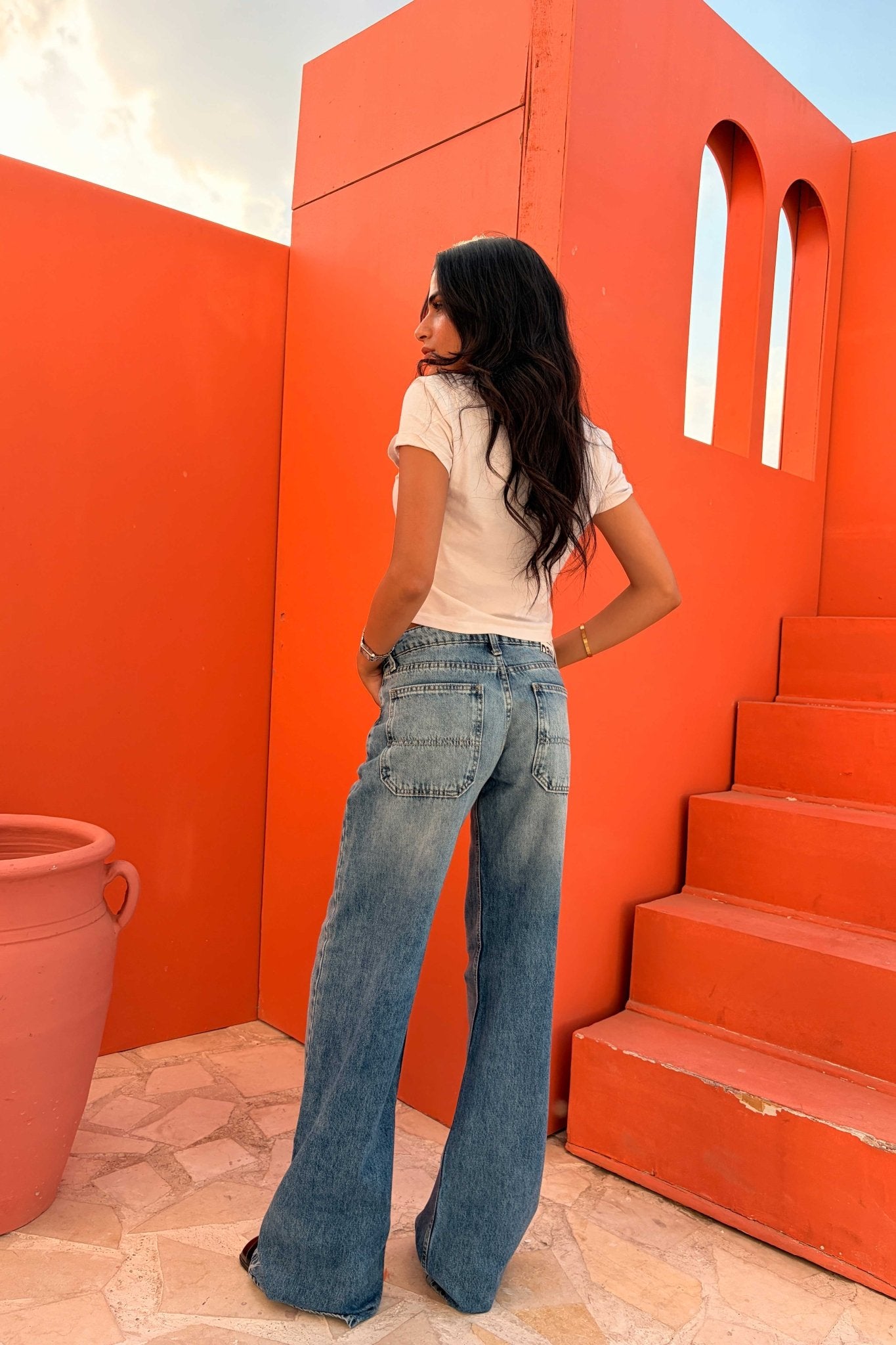 Baggy – Low Waist Mid Vintage Blue Jeans Baggy CIZARO - Cizaro Jeans