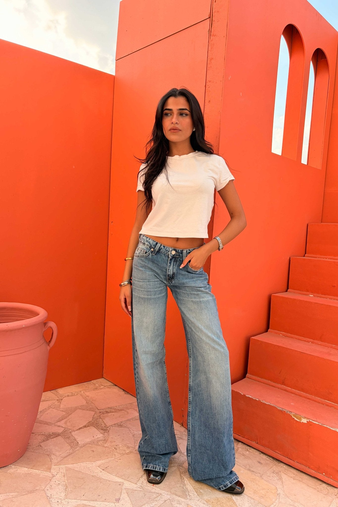 Baggy – Low Waist Mid Vintage Blue Jeans Baggy CIZARO - Cizaro Jeans