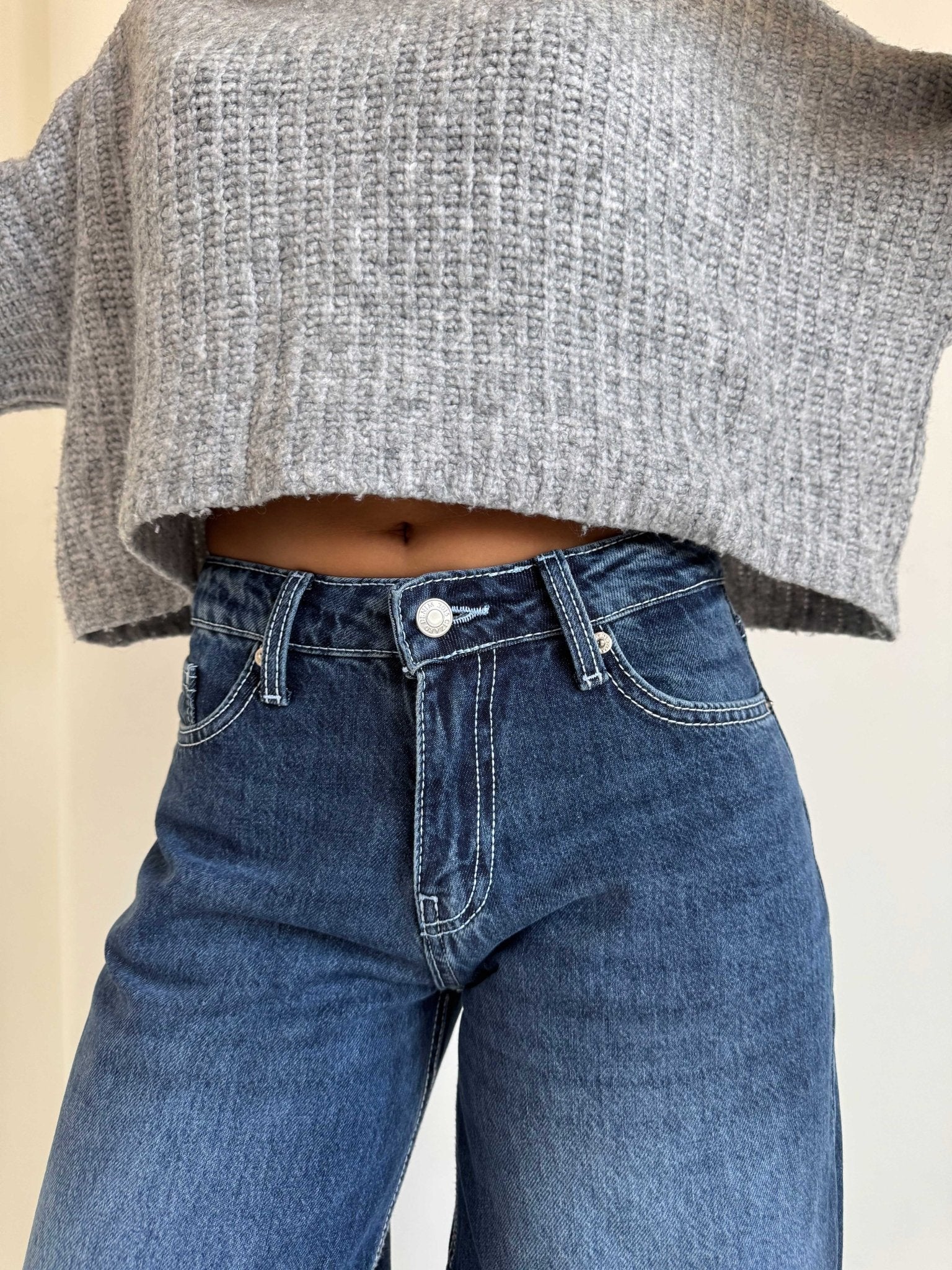 Baggy – Low Waist Ocean Blue Jeans Baggy CIZARO - Cizaro Jeans