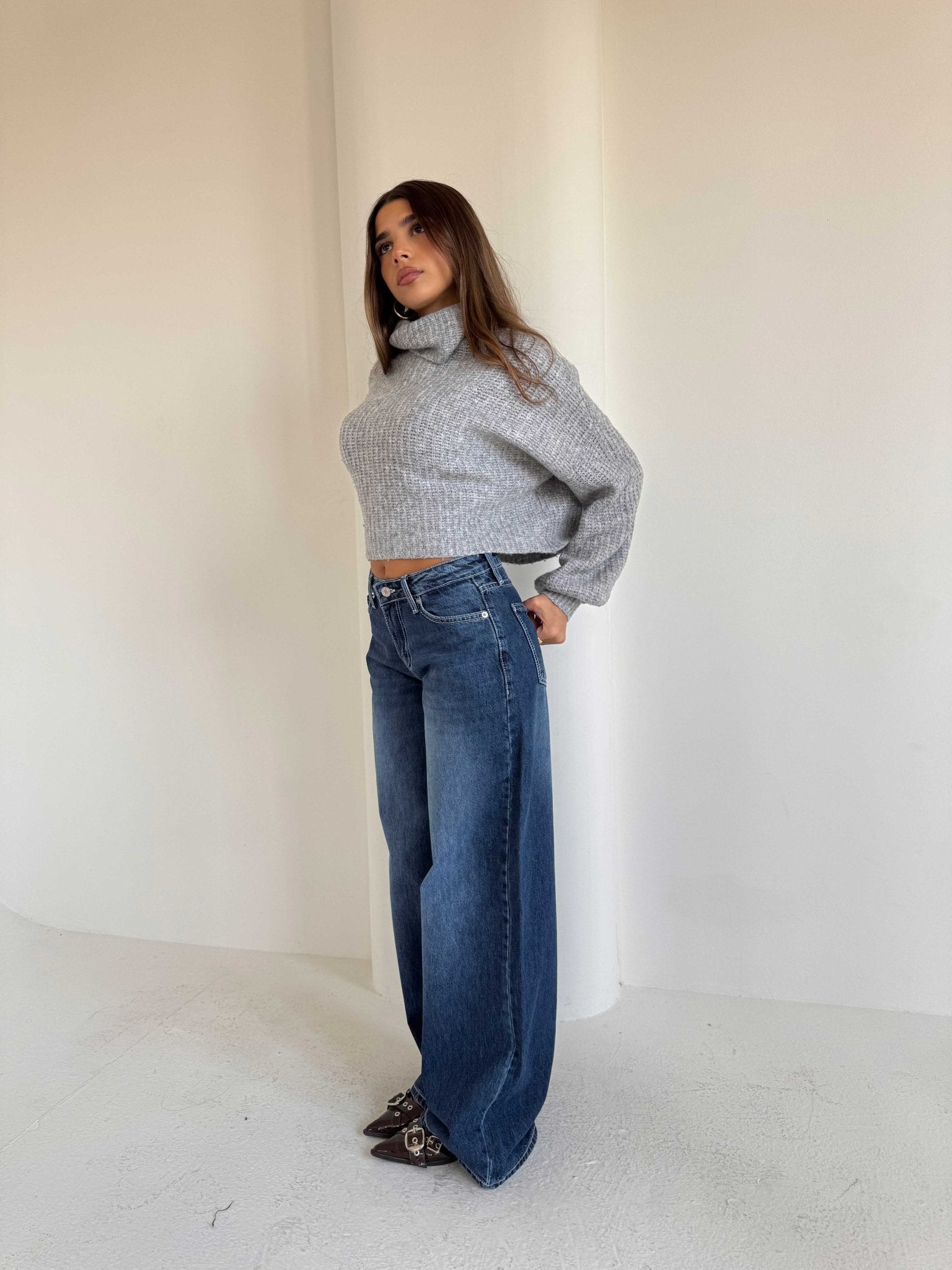 Baggy – Low Waist Ocean Blue Jeans Baggy CIZARO - Cizaro Jeans