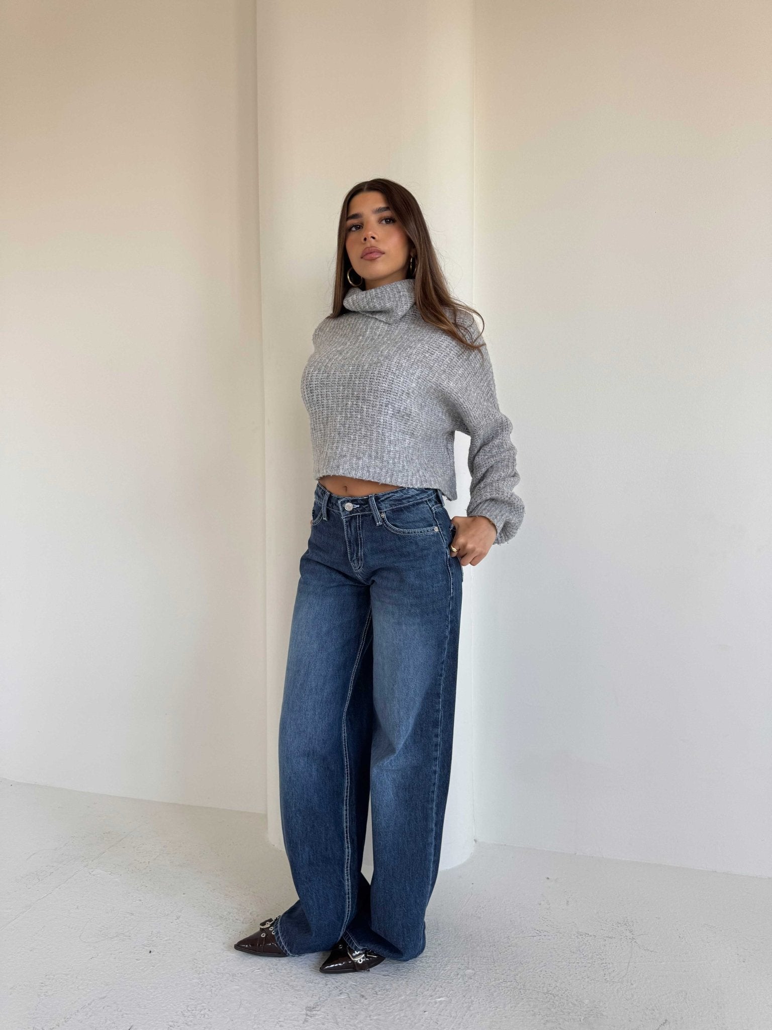 Baggy – Low Waist Ocean Blue Jeans Baggy CIZARO - Cizaro Jeans