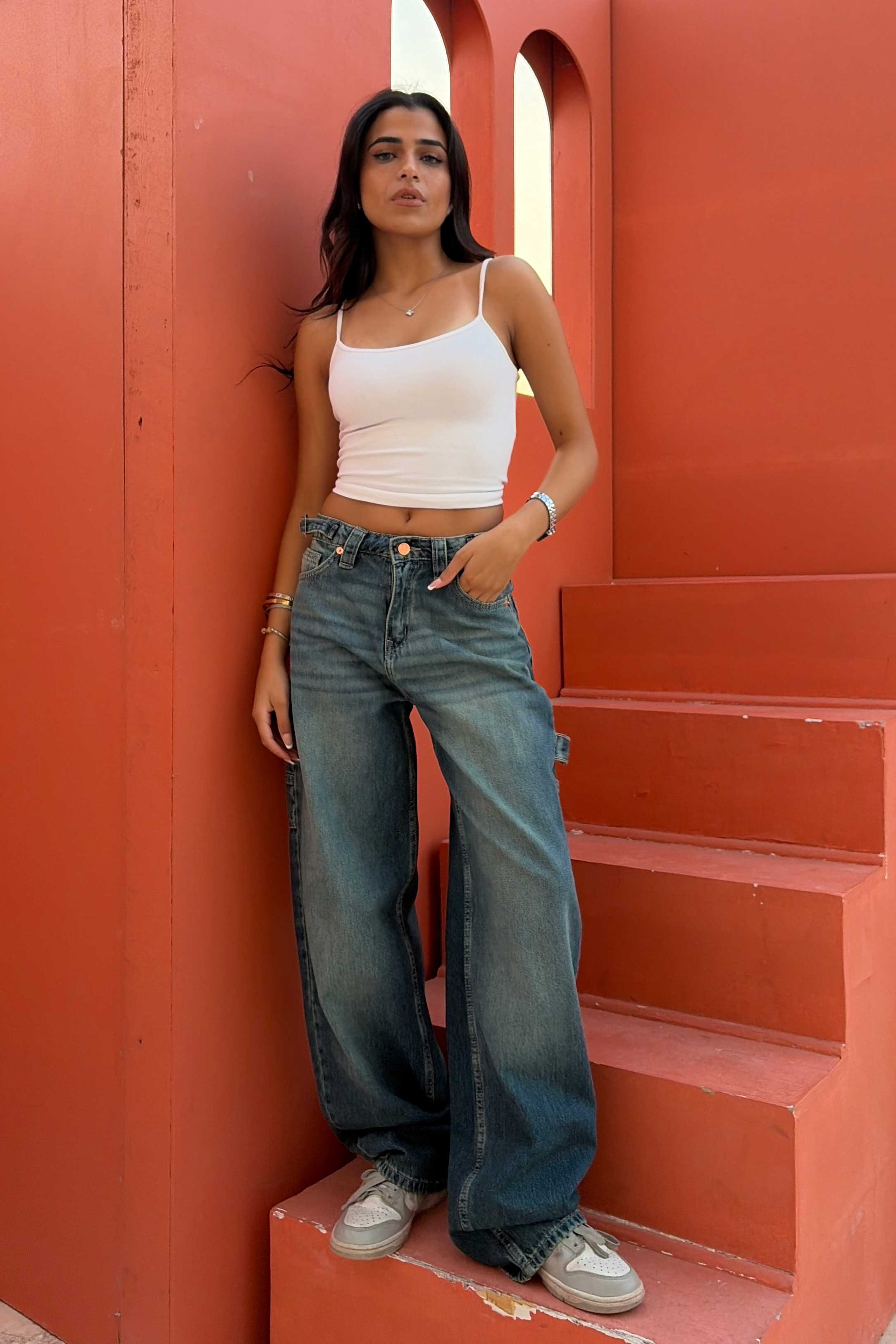 Carpenter – Mid Rise Mid Vintage Green Jeans carpenter CIZARO - Cizaro Jeans