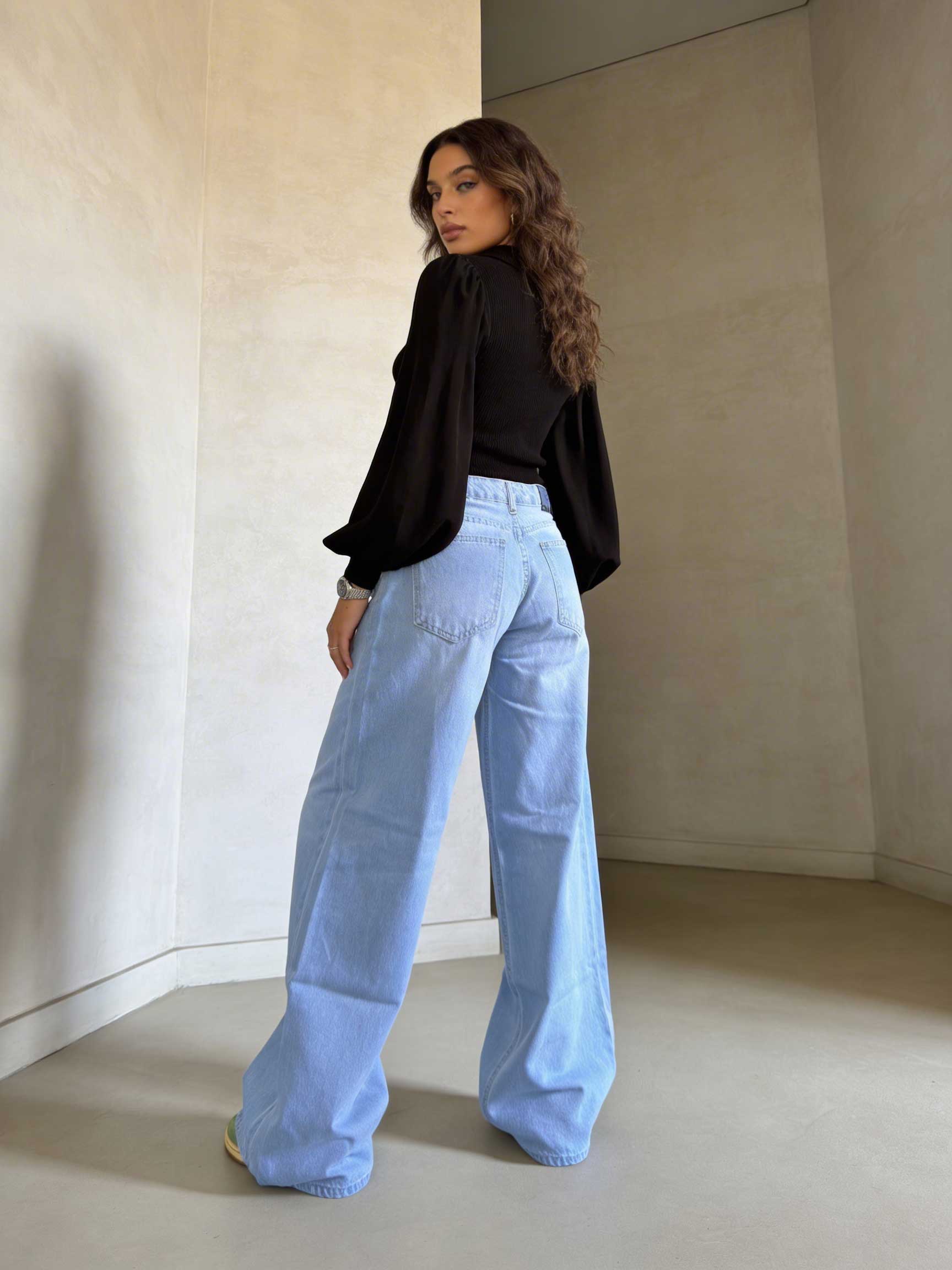 Super Baggy – Low-Waist Bright Blue Jeans Super Baggy CIZARO - Cizaro Jeans