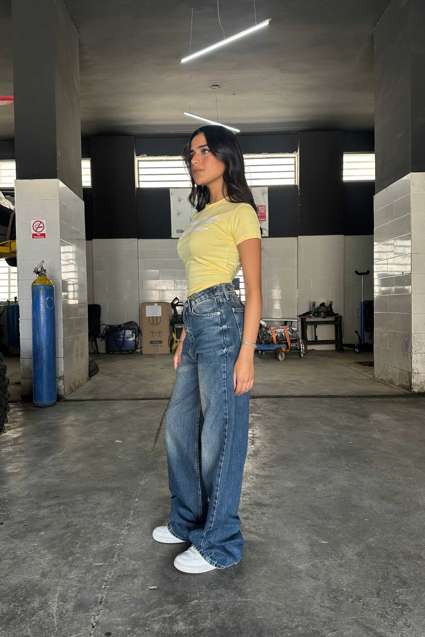 Flex Waist Baggy - High-Waist Vintage Blue Jeans Baggy CIZARO - Cizaro Jeans