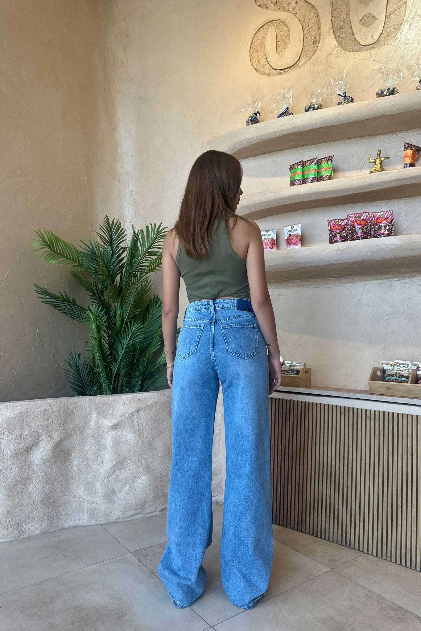 Baggy - High-Waist Chill Wave Blue Jeans baggy CIZARO - Cizaro Jeans