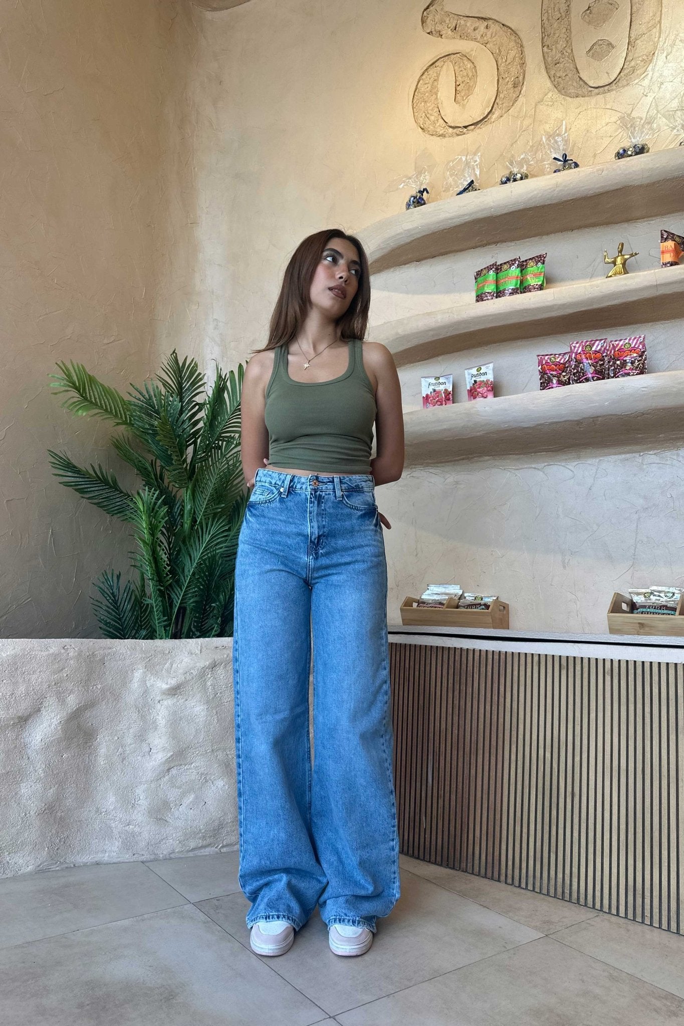 Baggy - High-Waist Chill Wave Blue Jeans baggy CIZARO - Cizaro Jeans