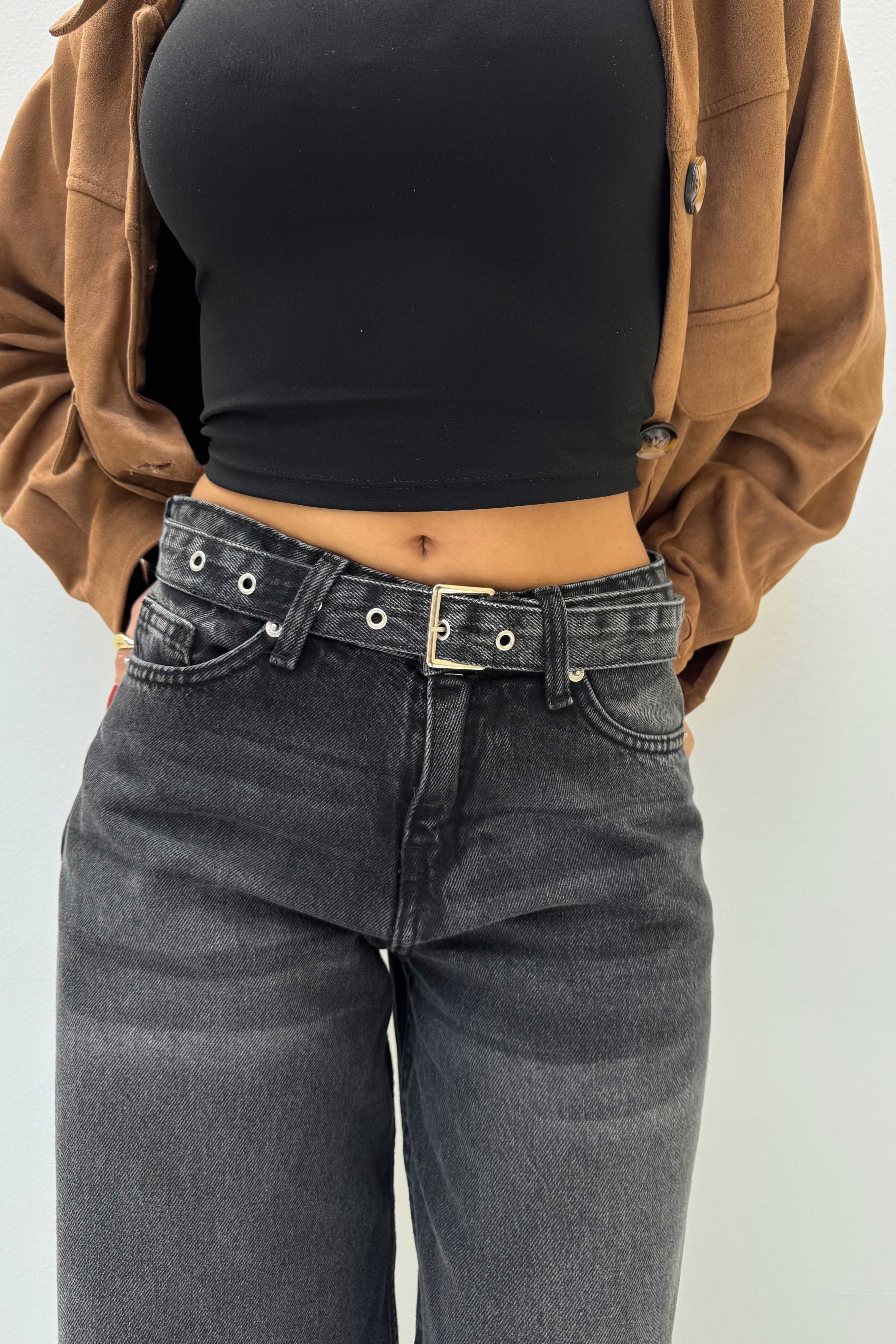 Super Baggy – Mid-Rise Washed Black Jeans Super Baggy CIZARO - Cizaro Jeans