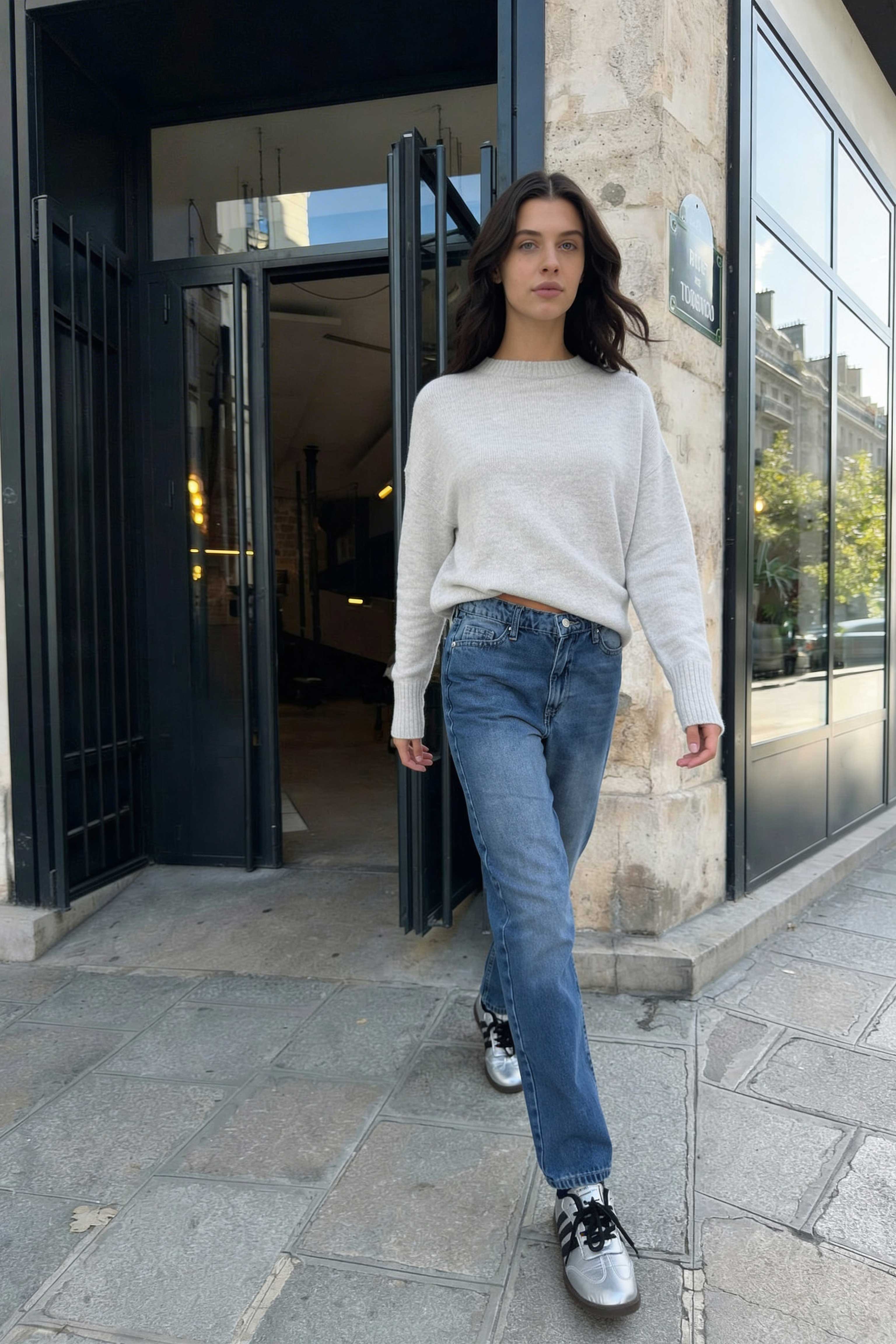 Mom-Fit – High-Waist Mid Blue Jeans Mom Fit CIZARO - Cizaro Jeans