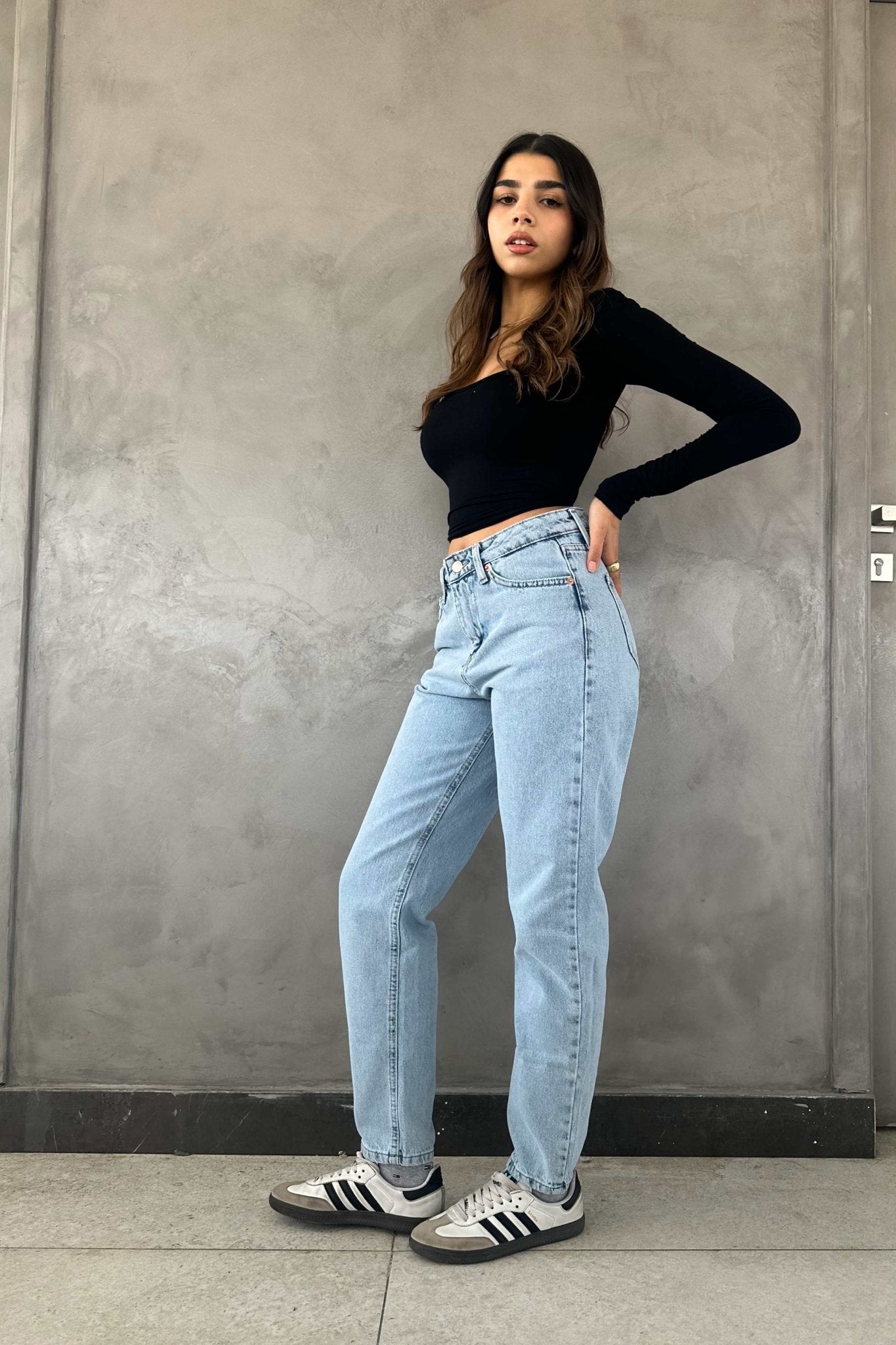 Mom-fit - Light Blue Mom-Fit CIZARO - Cizaro Jeans