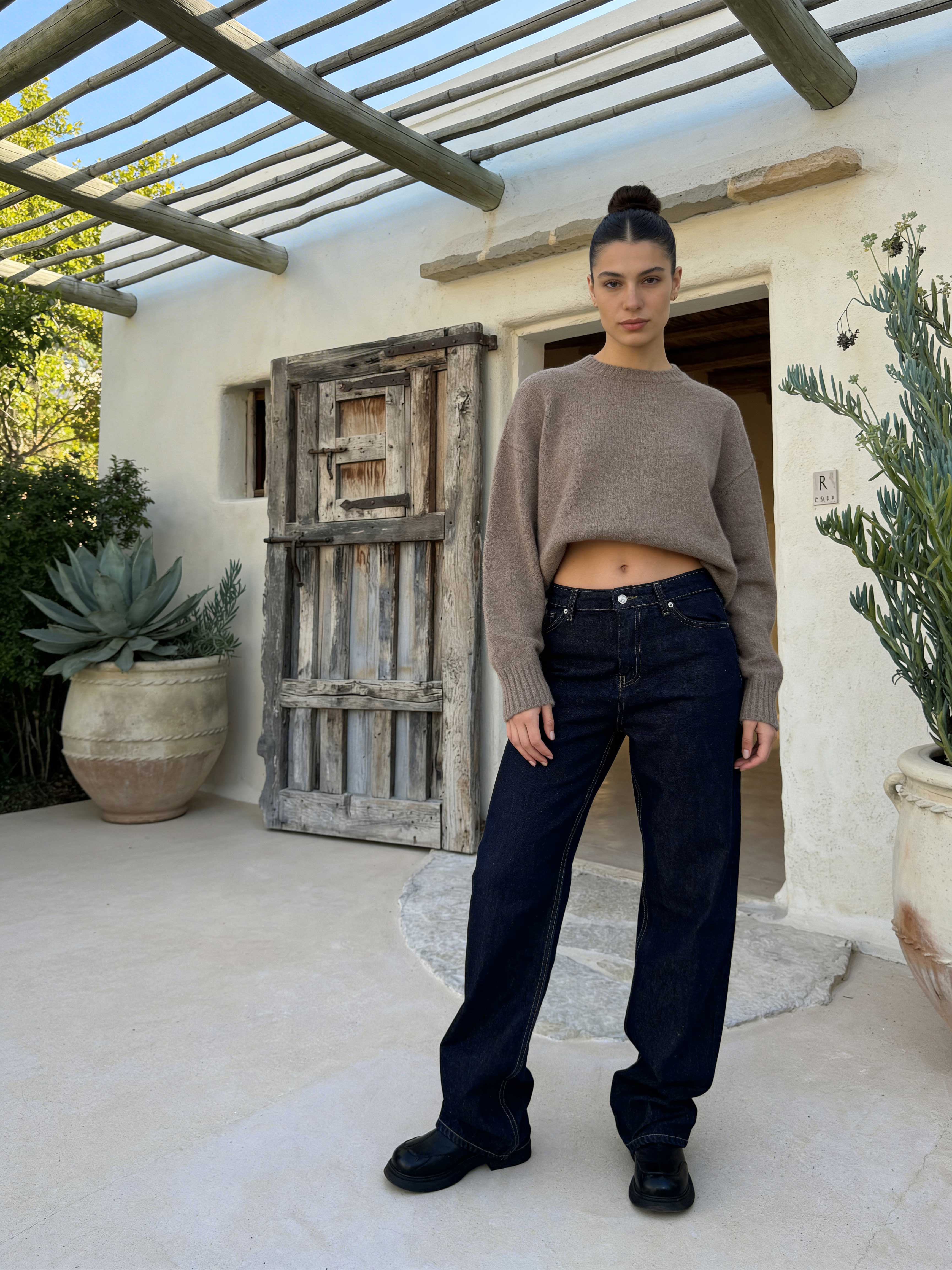 Straight-Leg – Mid-Rise Raw Denim Jeans