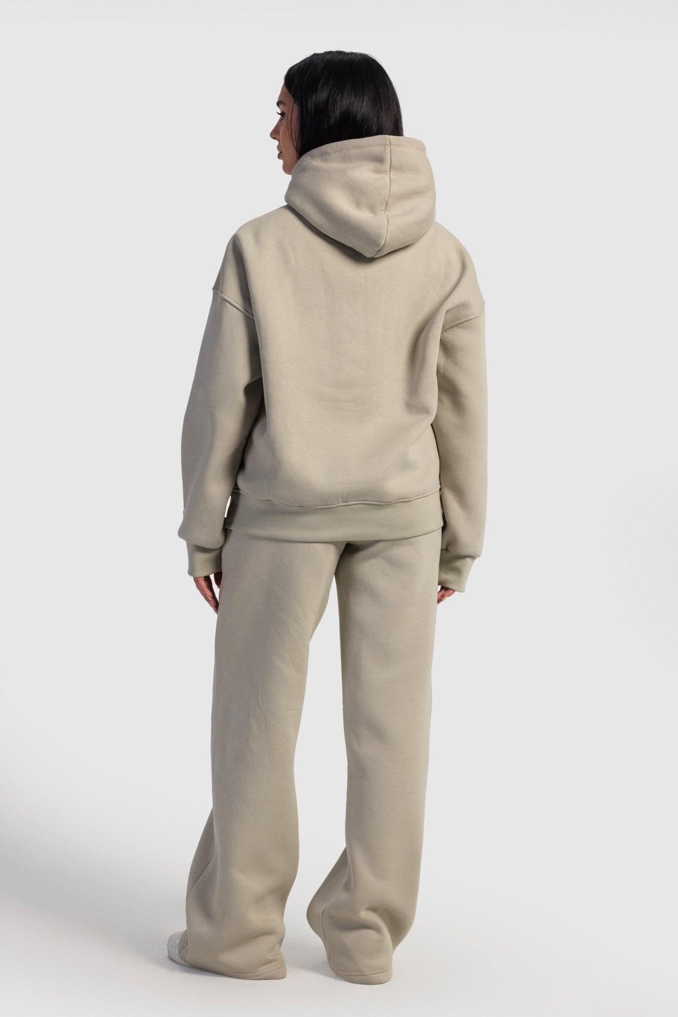 Wide-Leg Sweatpants In Ecru White Sweatpants CIZARO - Cizaro Jeans