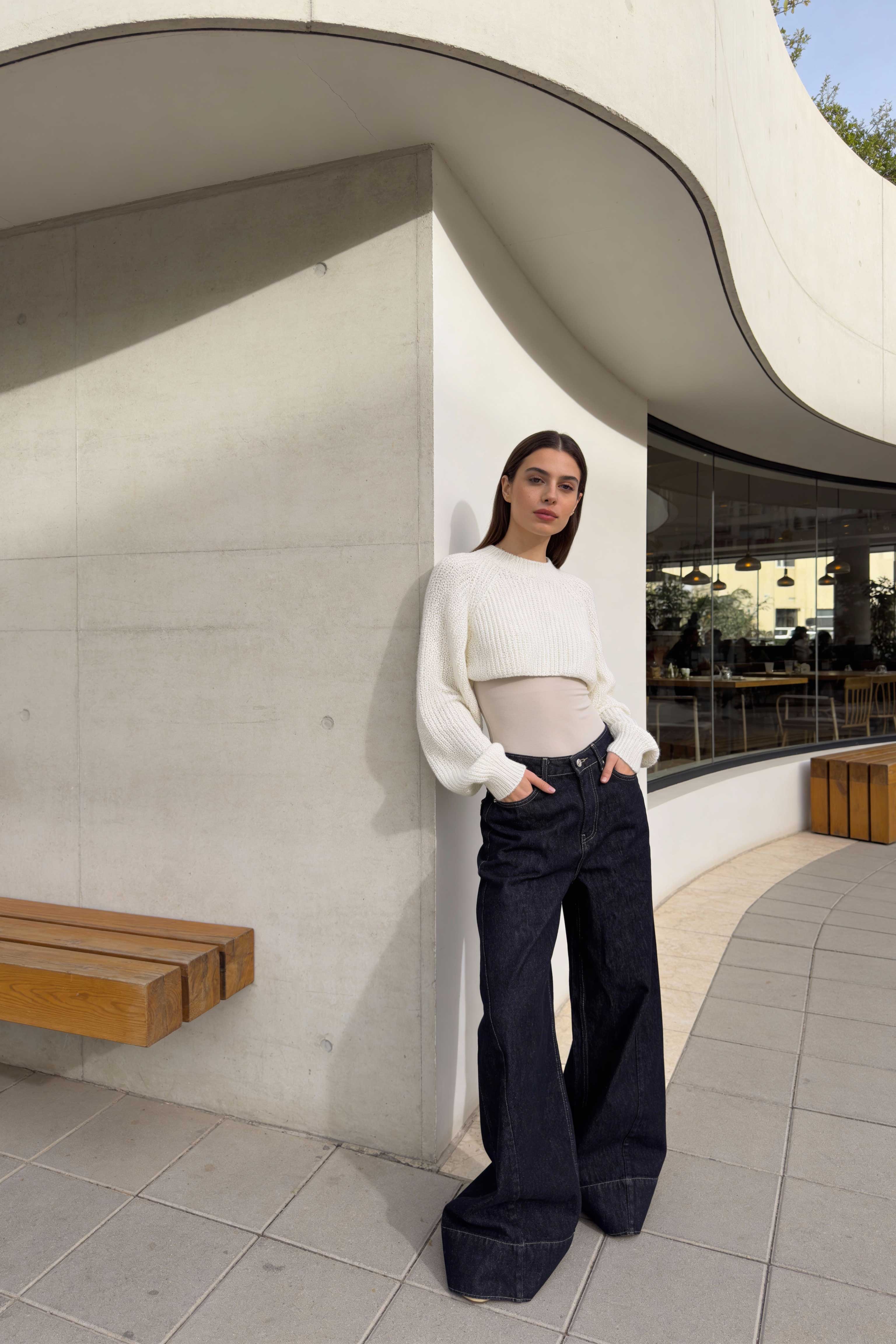 Extreme Wide Leg – High-Waist Raw Denim Jeans Wide Leg CIZARO - Cizaro Jeans