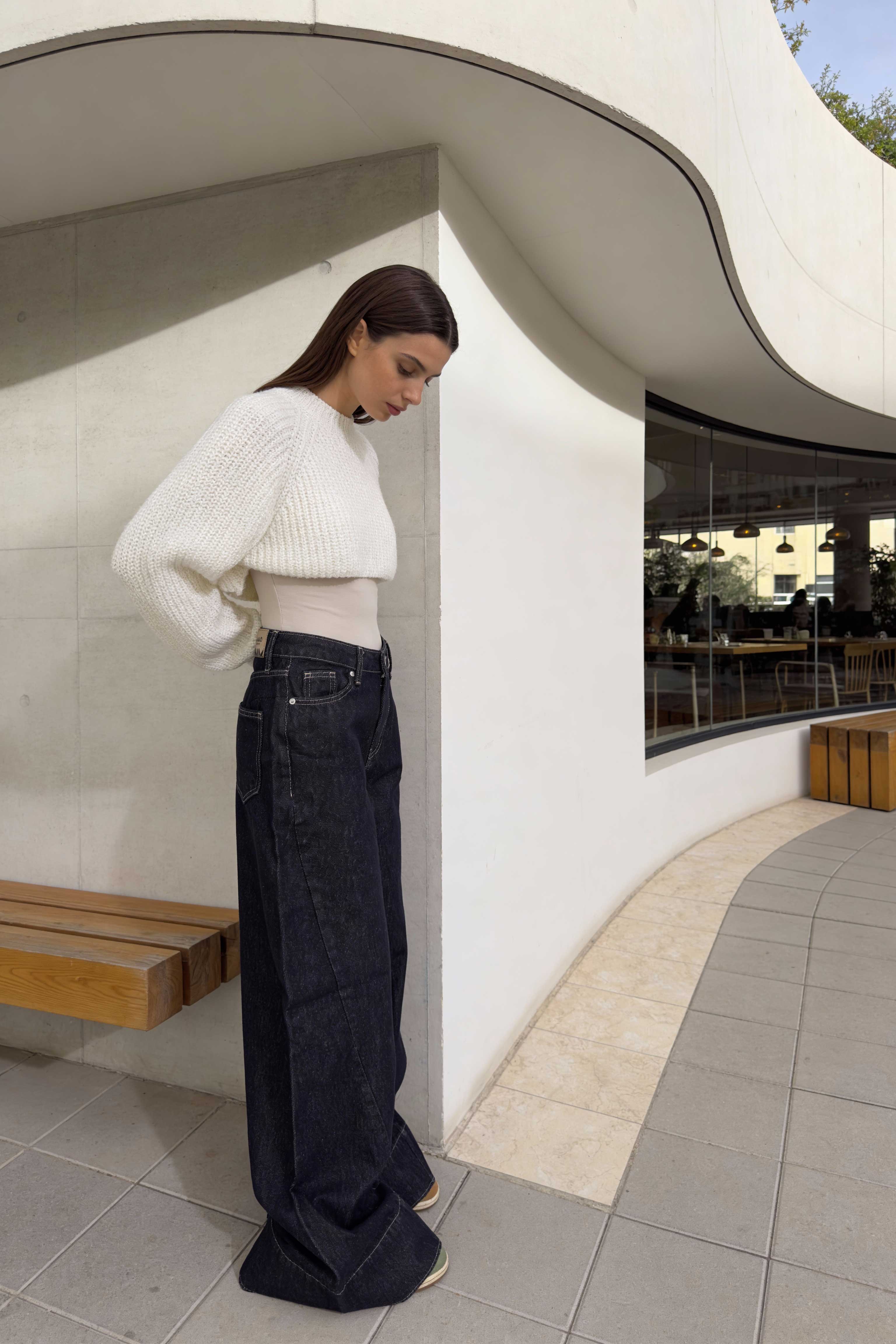 Extreme Wide Leg – High-Waist Raw Denim Jeans Wide Leg CIZARO - Cizaro Jeans