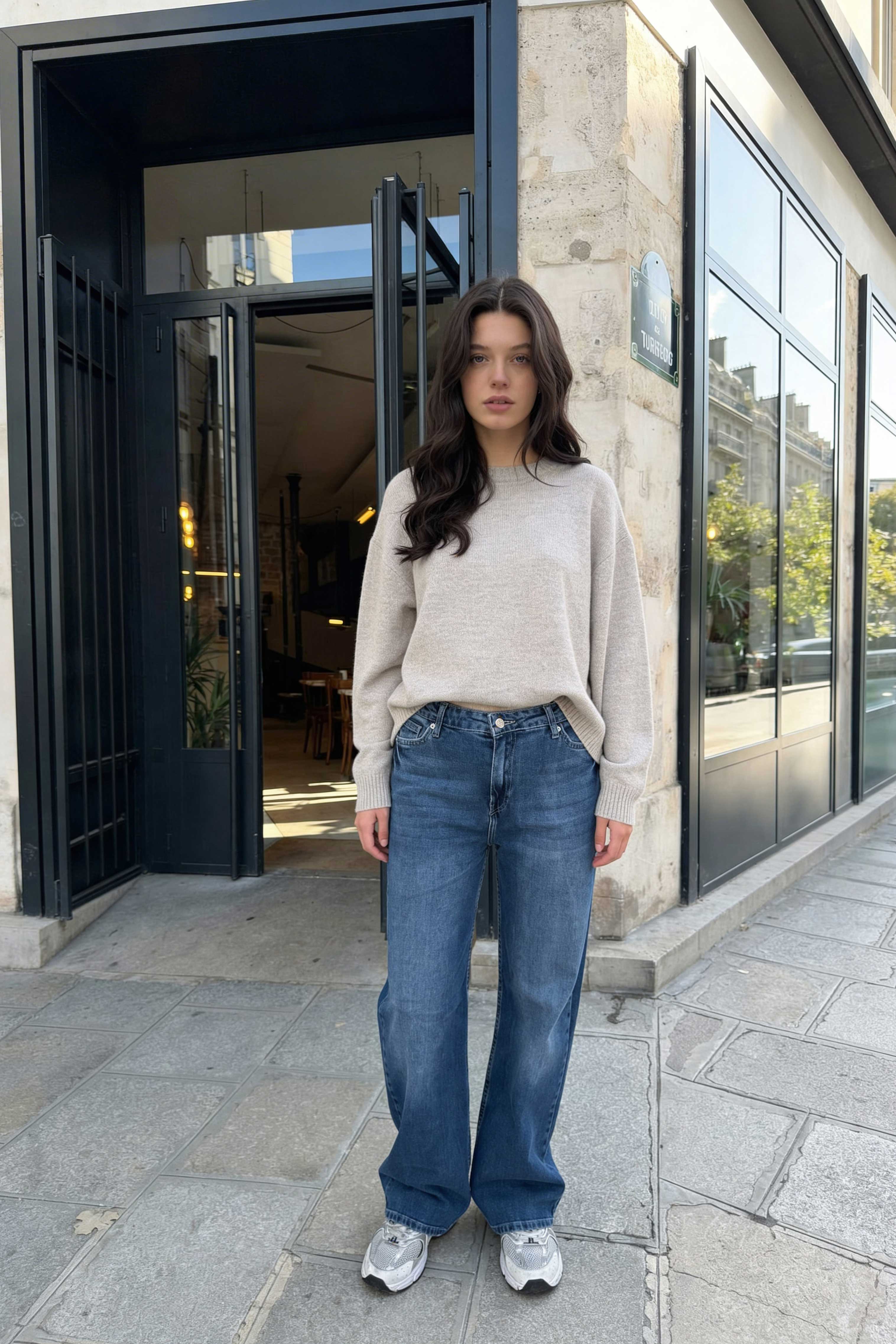 Wide-Leg – High-Waist Mid Blue Jeans Wide Leg CIZARO - Cizaro Jeans