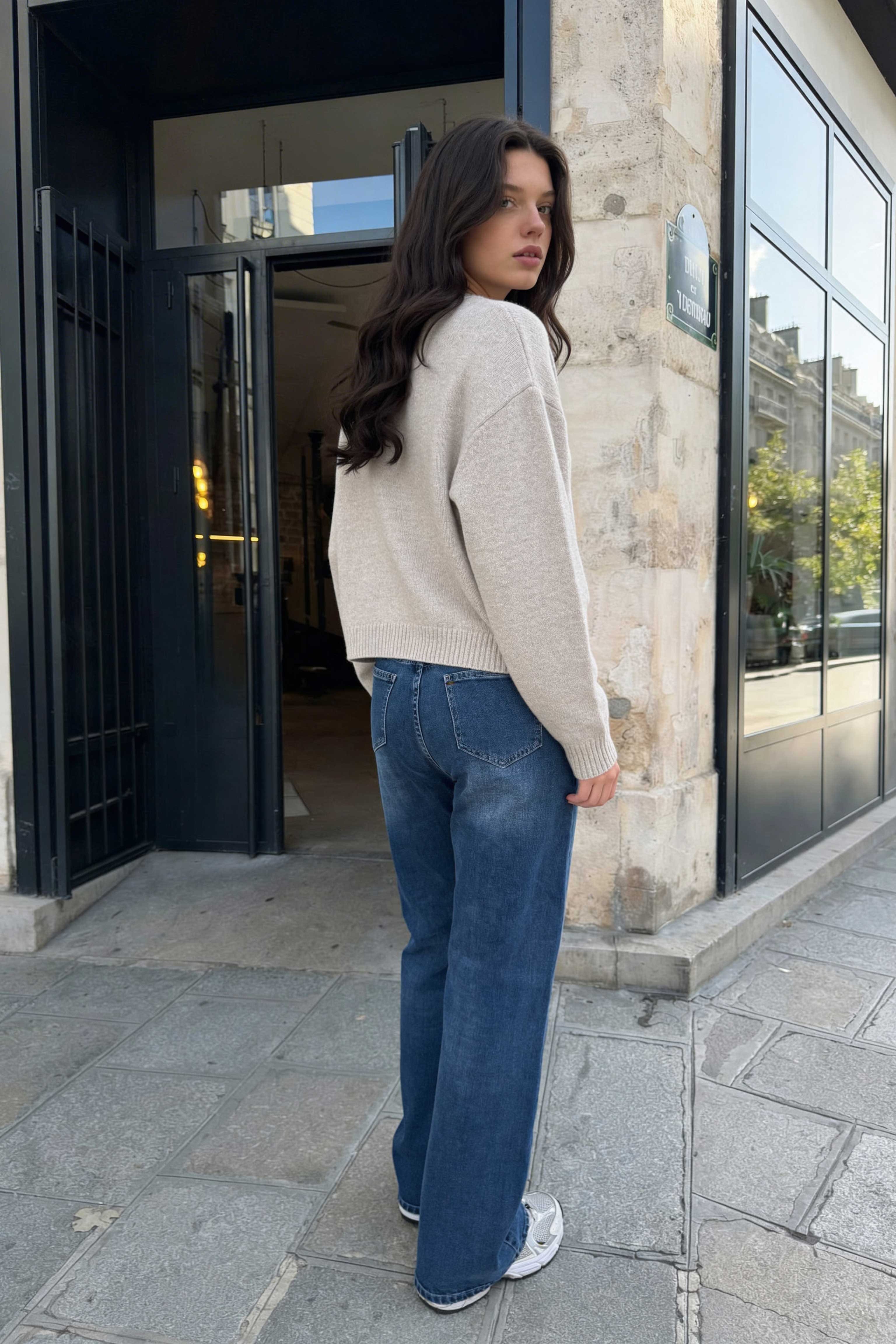 Wide-Leg – High-Waist Mid Blue Jeans Wide Leg CIZARO - Cizaro Jeans