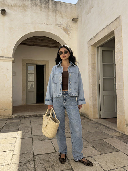 Modern Ease Sky Wash Denim Jacket