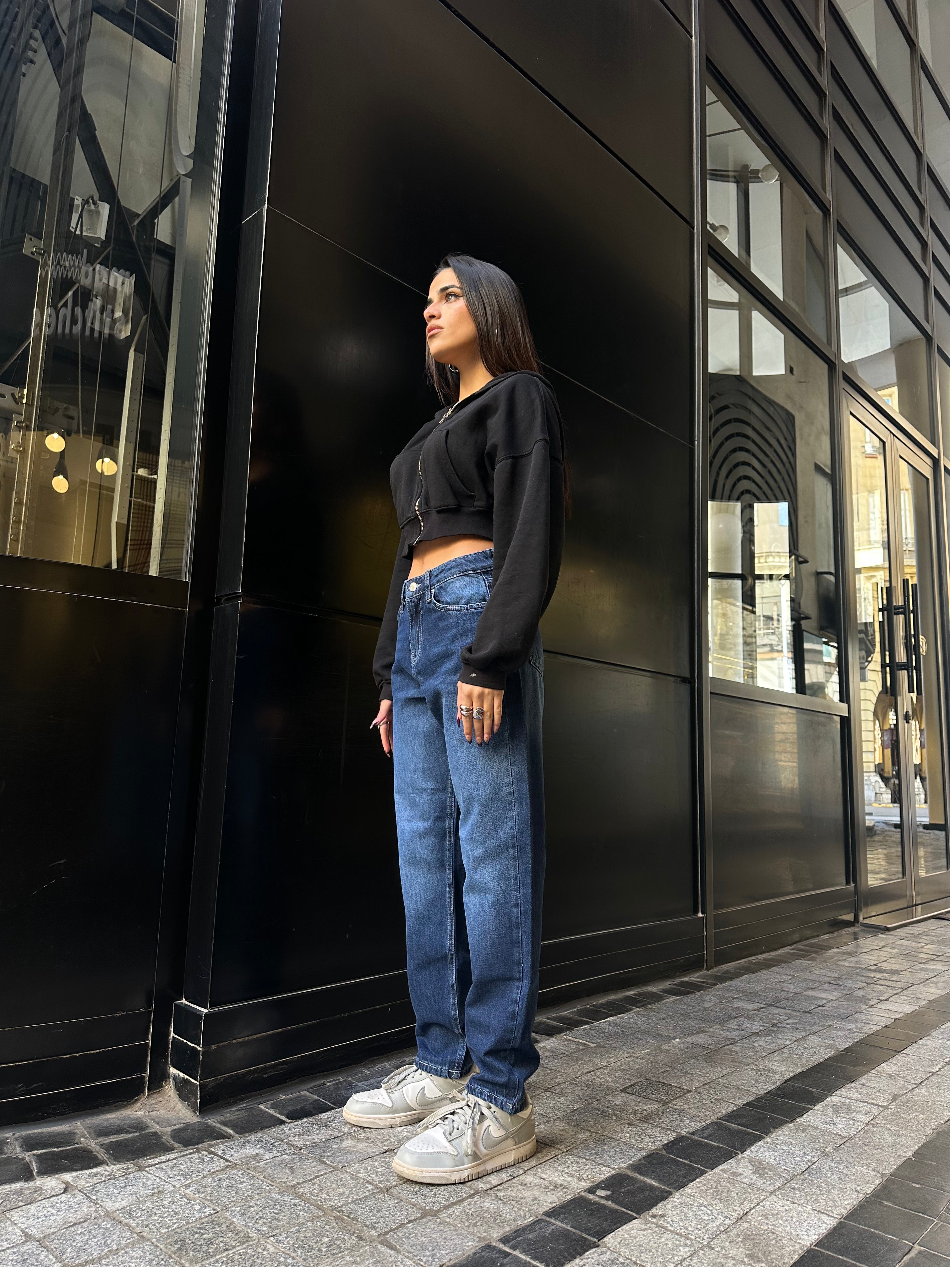 Mom-Fit - Navy Blue Jeans. Mom-Fit CIZARO - Cizaro Jeans