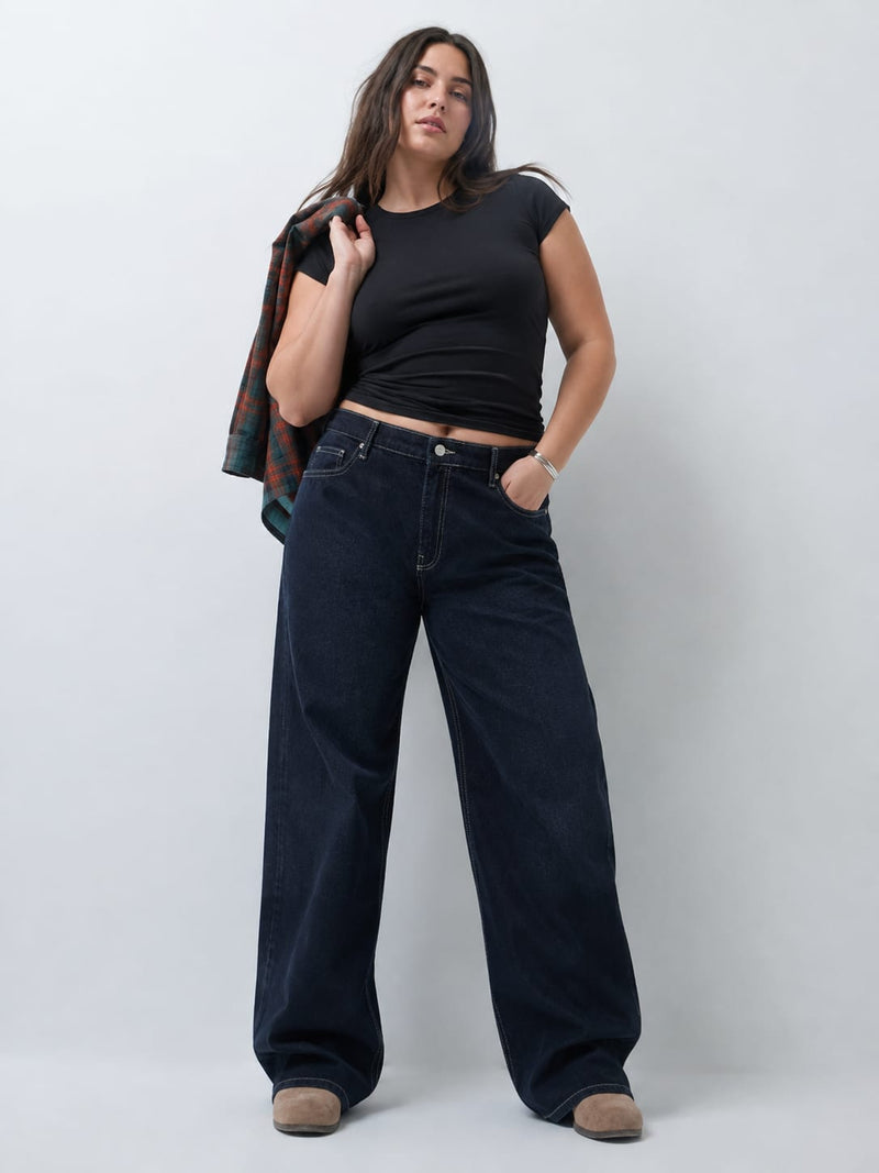 Baggy High-Waist Raw Denim Jeans Baggy CIZARO - Cizaro Jeans