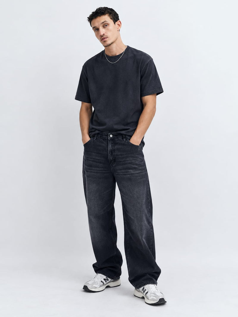 Skater Fit Carbon Black Jeans Skater CIZARO - Cizaro Jeans