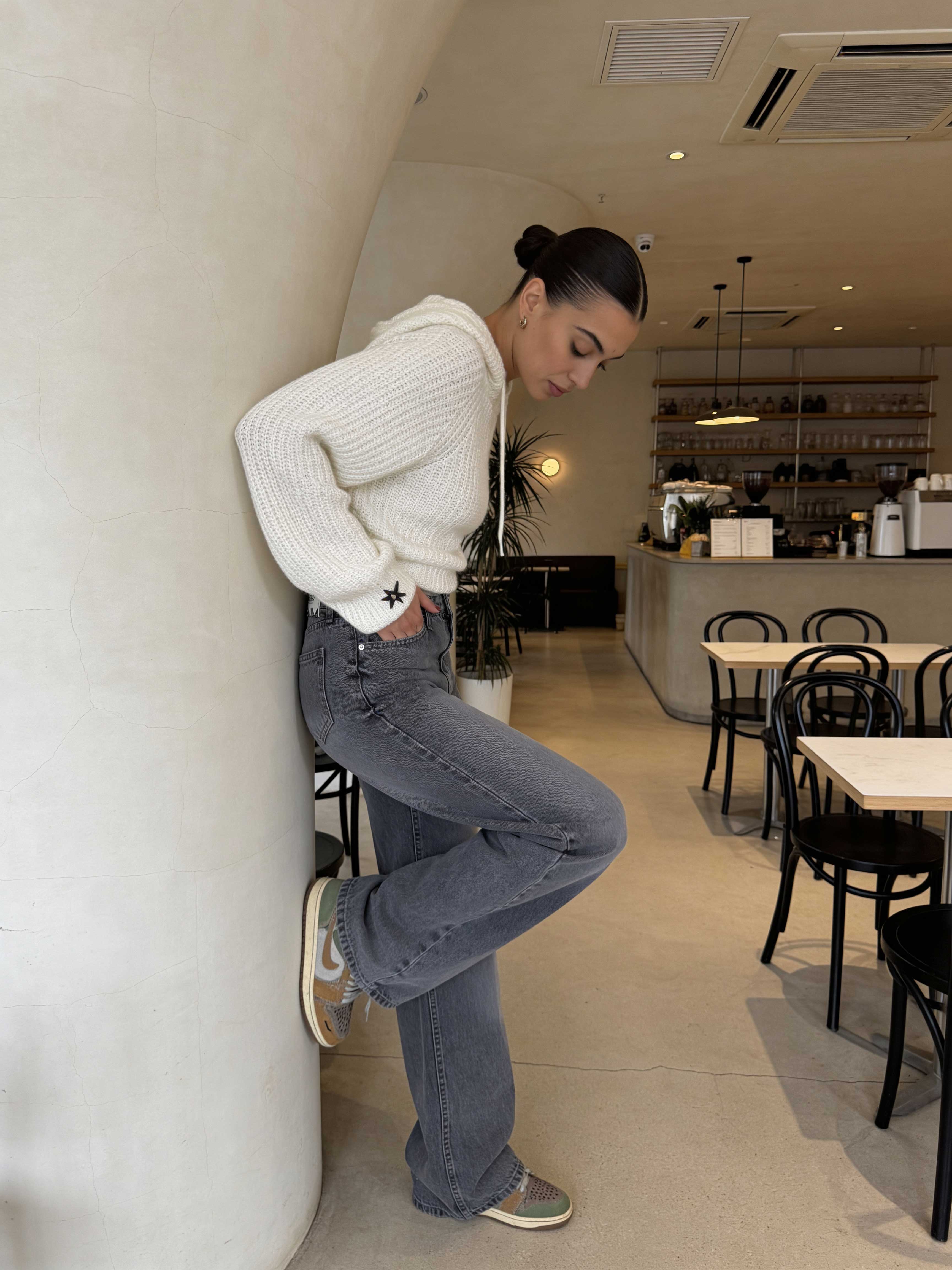 Wide Leg High-Waist – Grey Jeans wide leg CIZARO - Cizaro Jeans