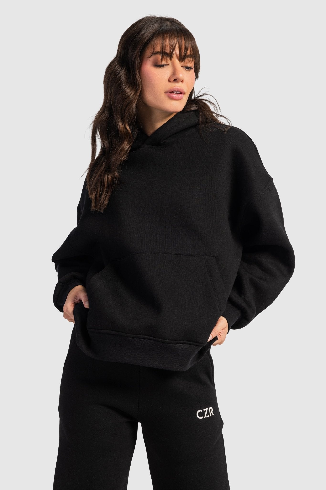 Oversized Hoodie – Black Hoodie CIZARO - Cizaro Jeans