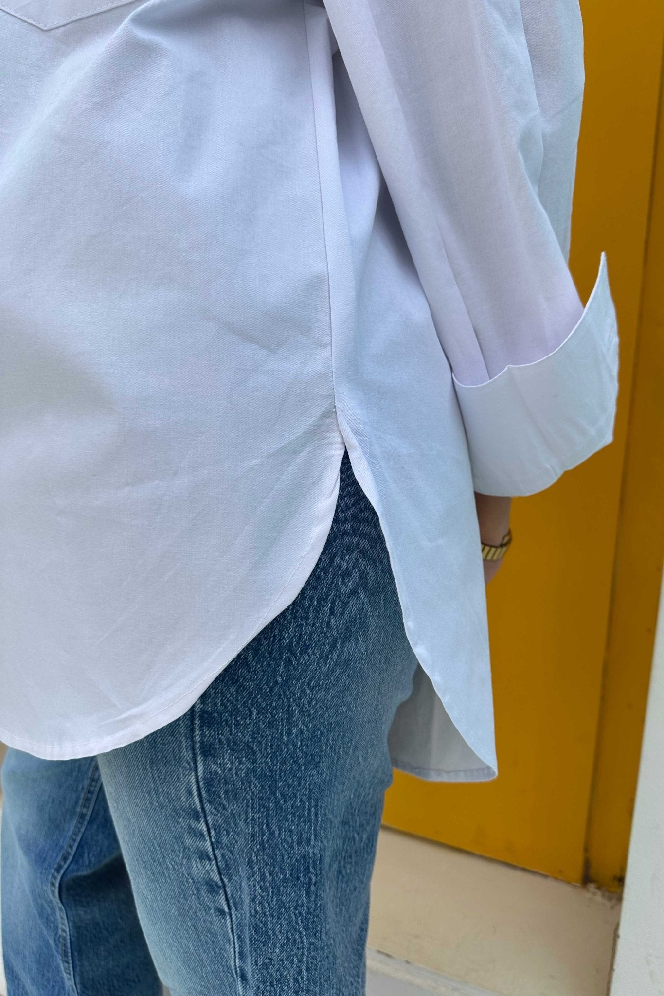 Shirt | Oversized Button-Down Shirt – Crisp White shirt CIZARO - Cizaro Jeans