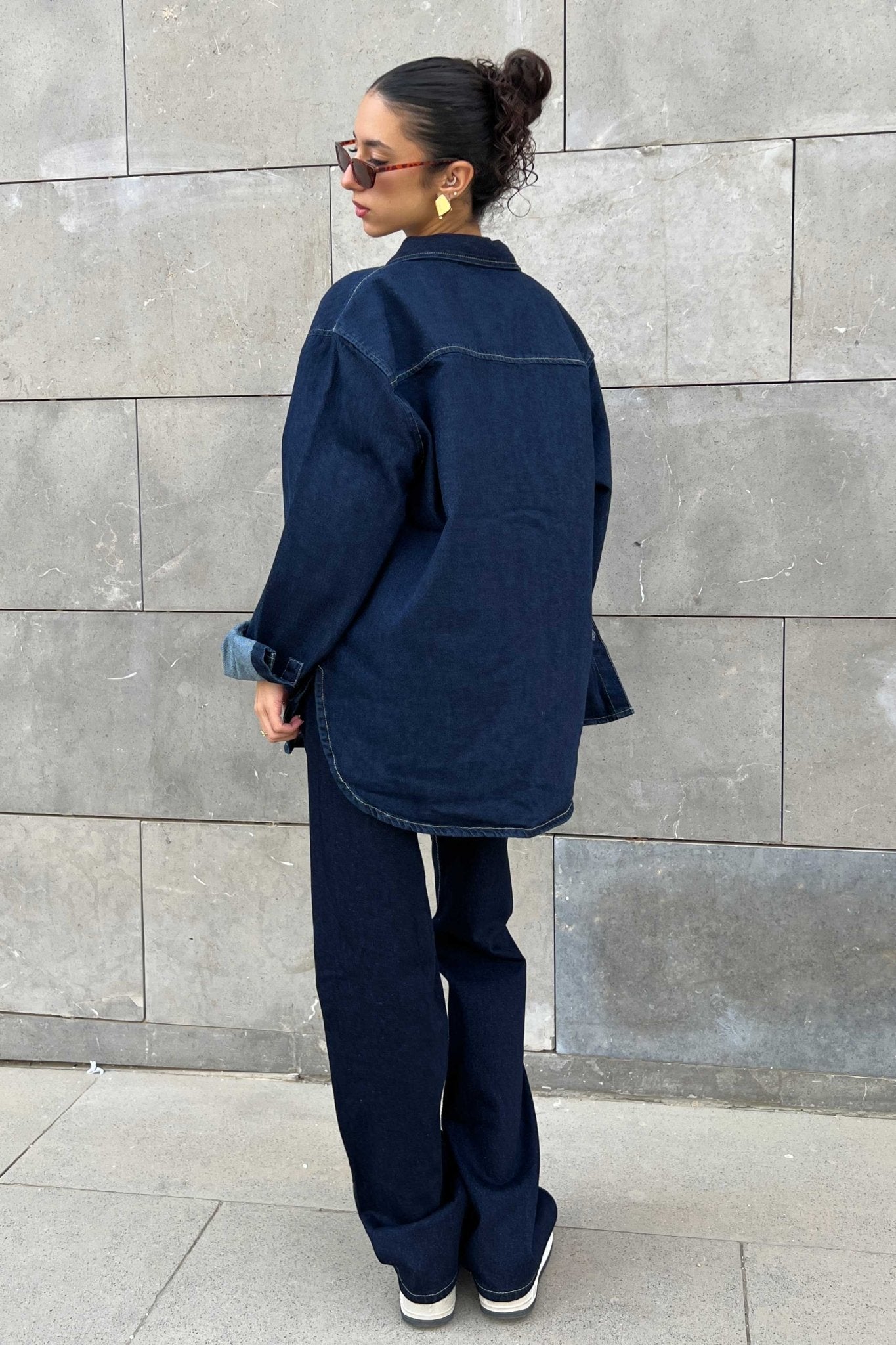 Oversized - Raw Denim Unwashed Ink Shirt Denim Shirt CIZNEW - Cizaro Jeans